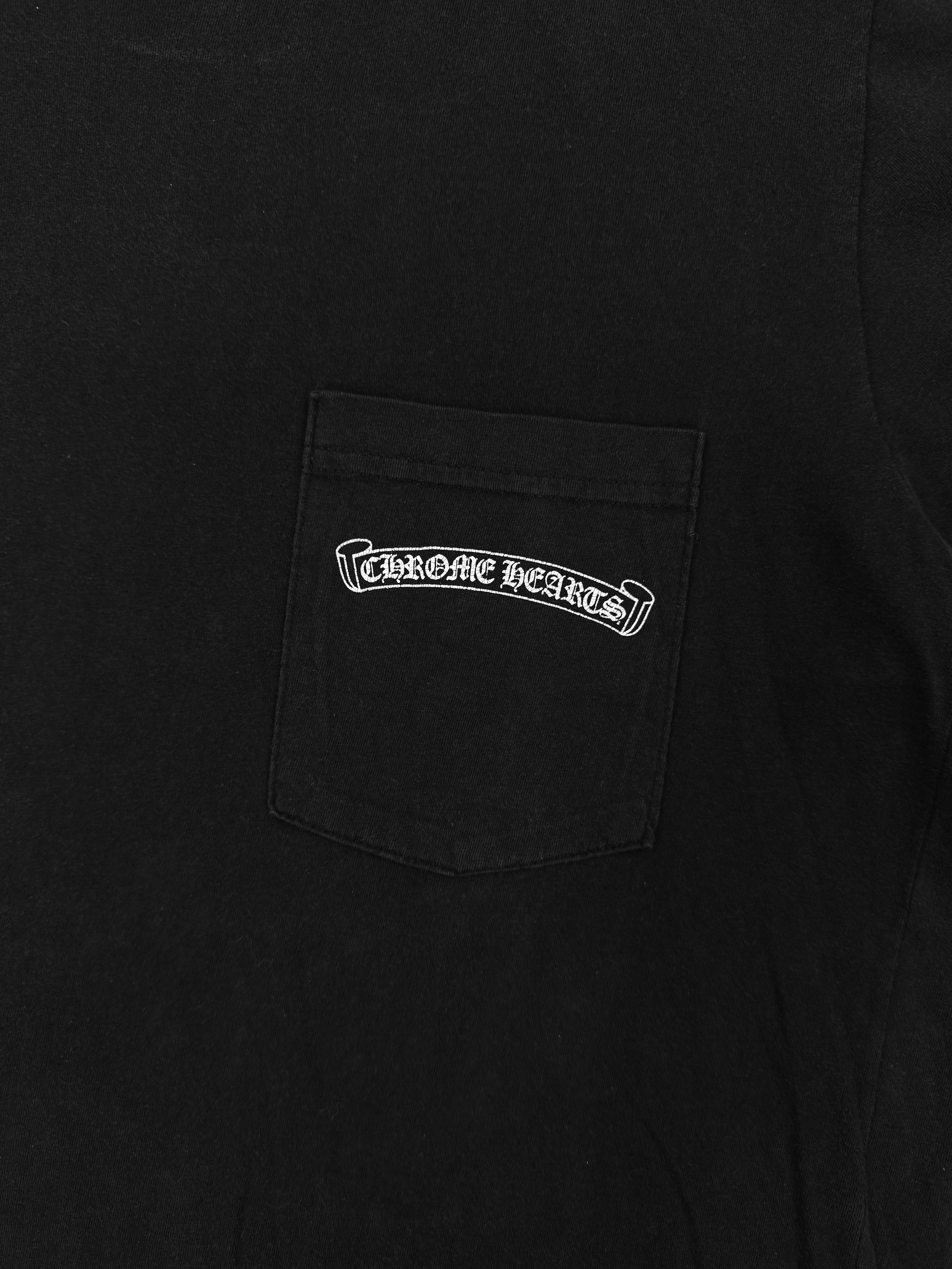 Chrome Hearts Star Scroll Logo Faded Black T-Shirt