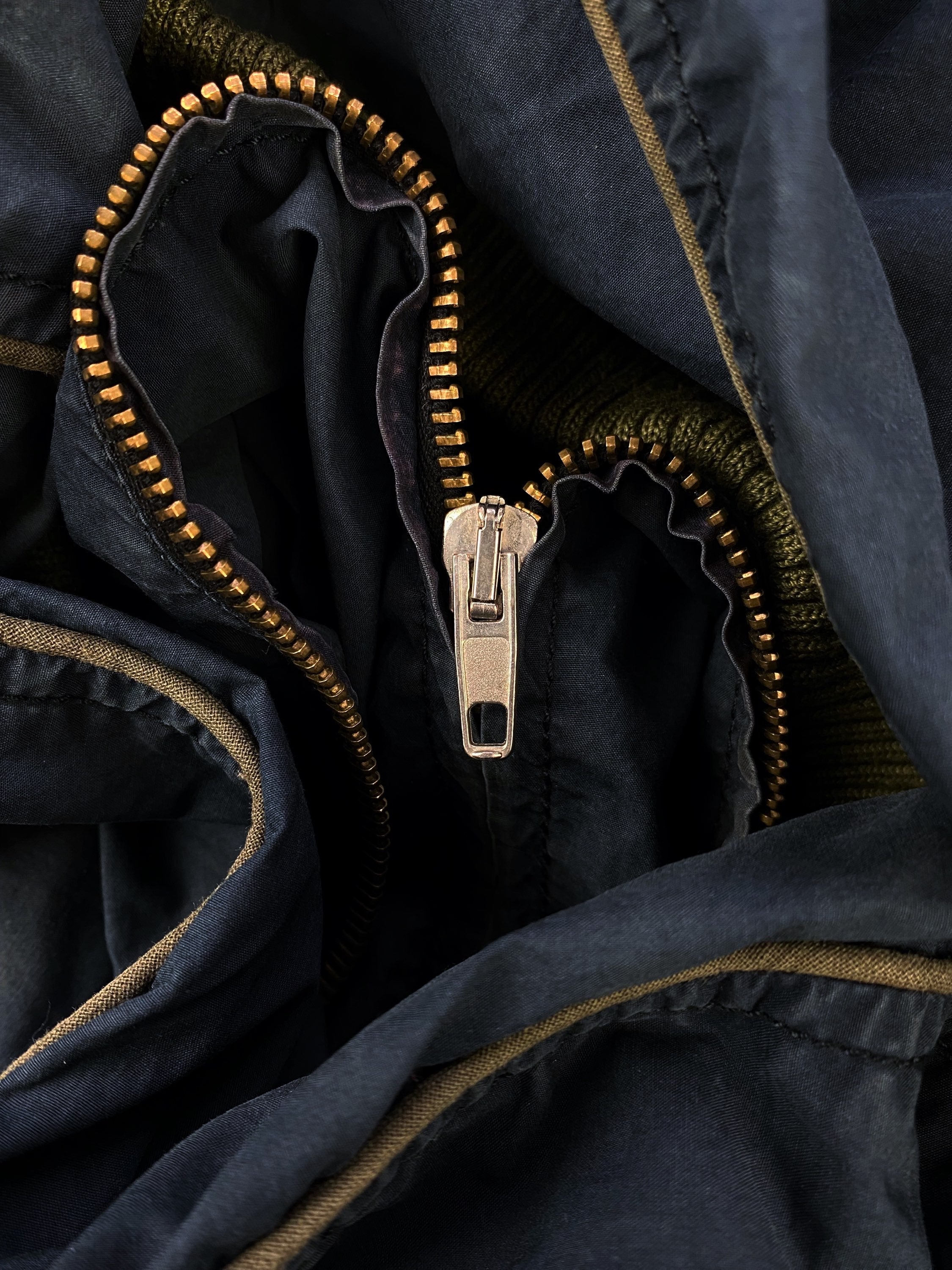 SS04 Maison Margiela Contrast Stripe 5-Zip Bomber Jacket