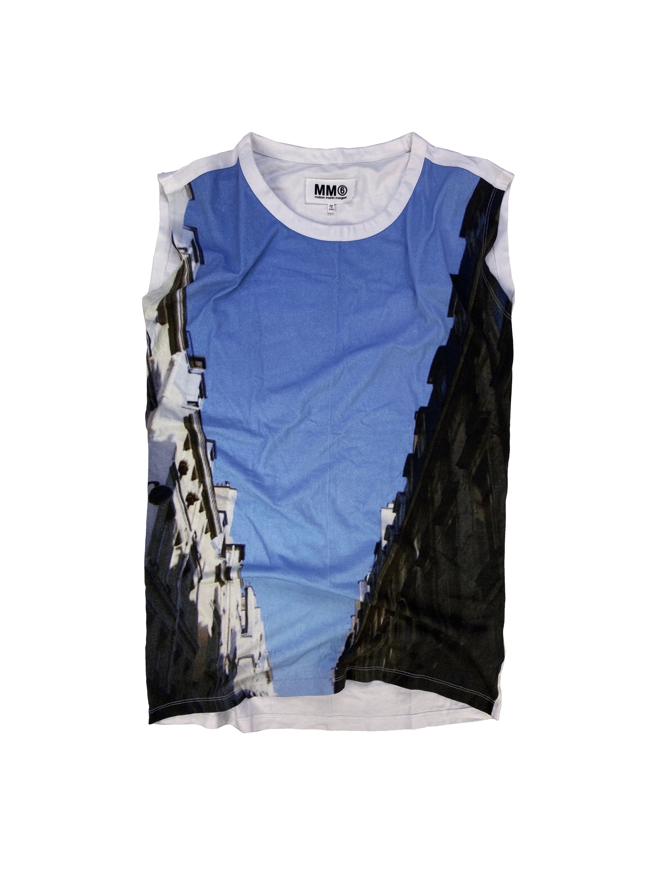 Maison Margiela MM6 Landscape Boxy Sleeveless Tank-top