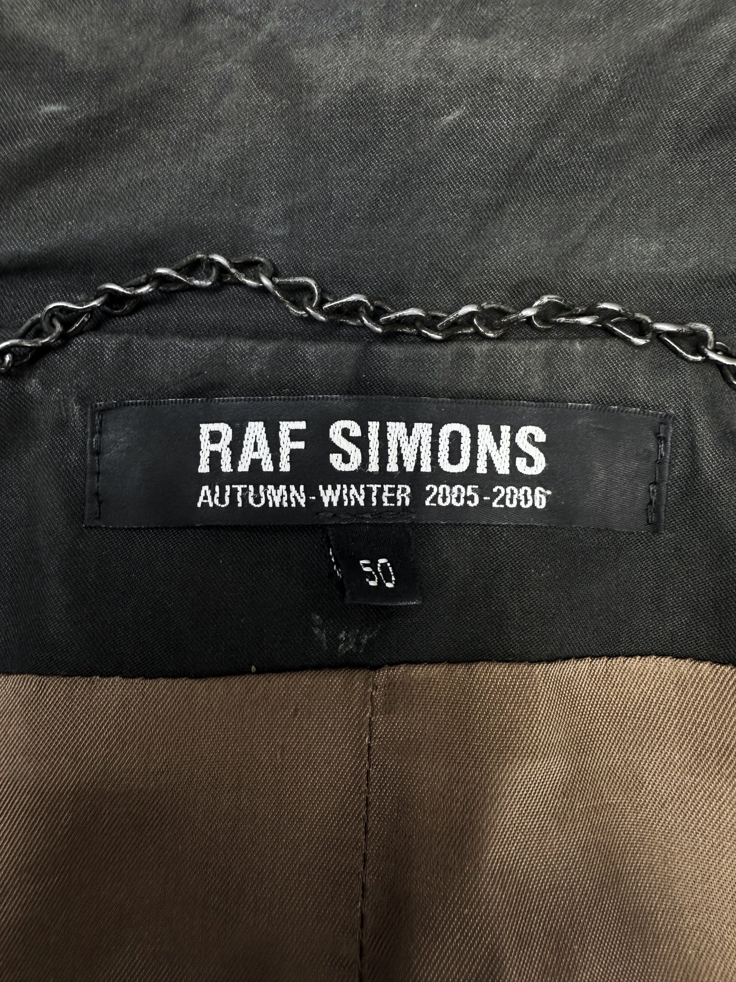 AW05 Raf Simons ‘Figure Eight’ Pleated Sun Faded Flight Jacket