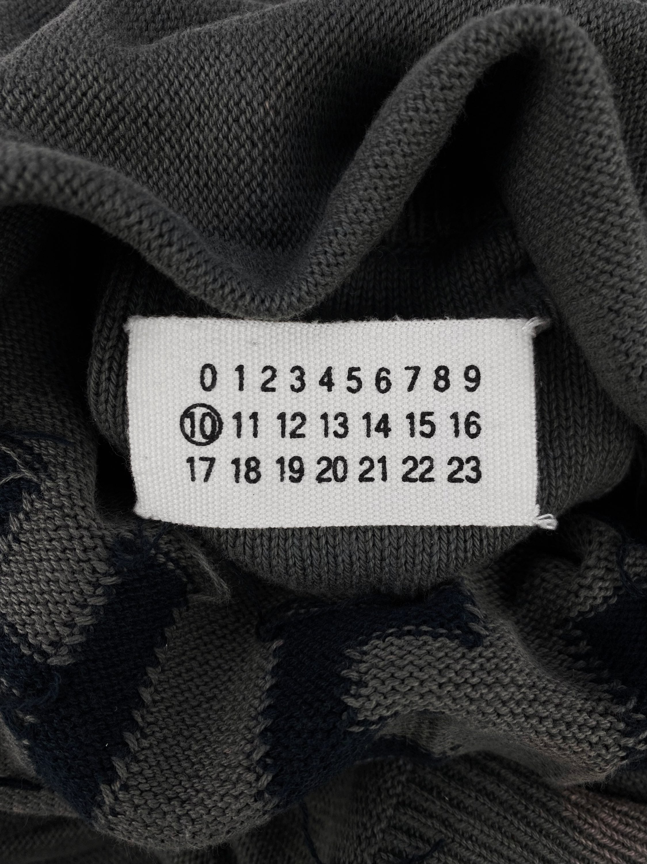 SS06 Maison Margiela ‘Help’ Distressed Grey Knitted Sweater