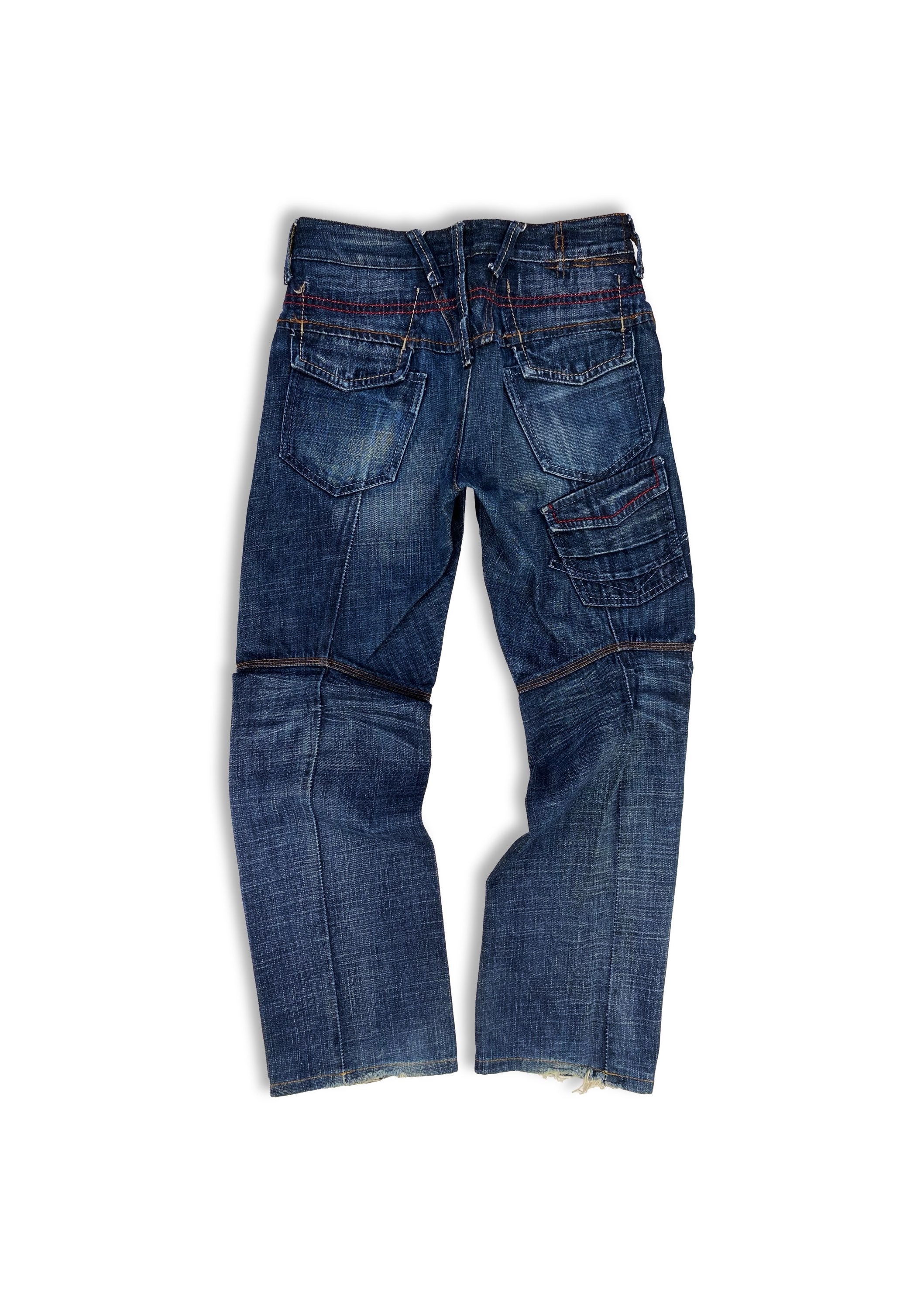 00s Marithe Francois Girbaud Dark Wash Reinforced Cargo Denim