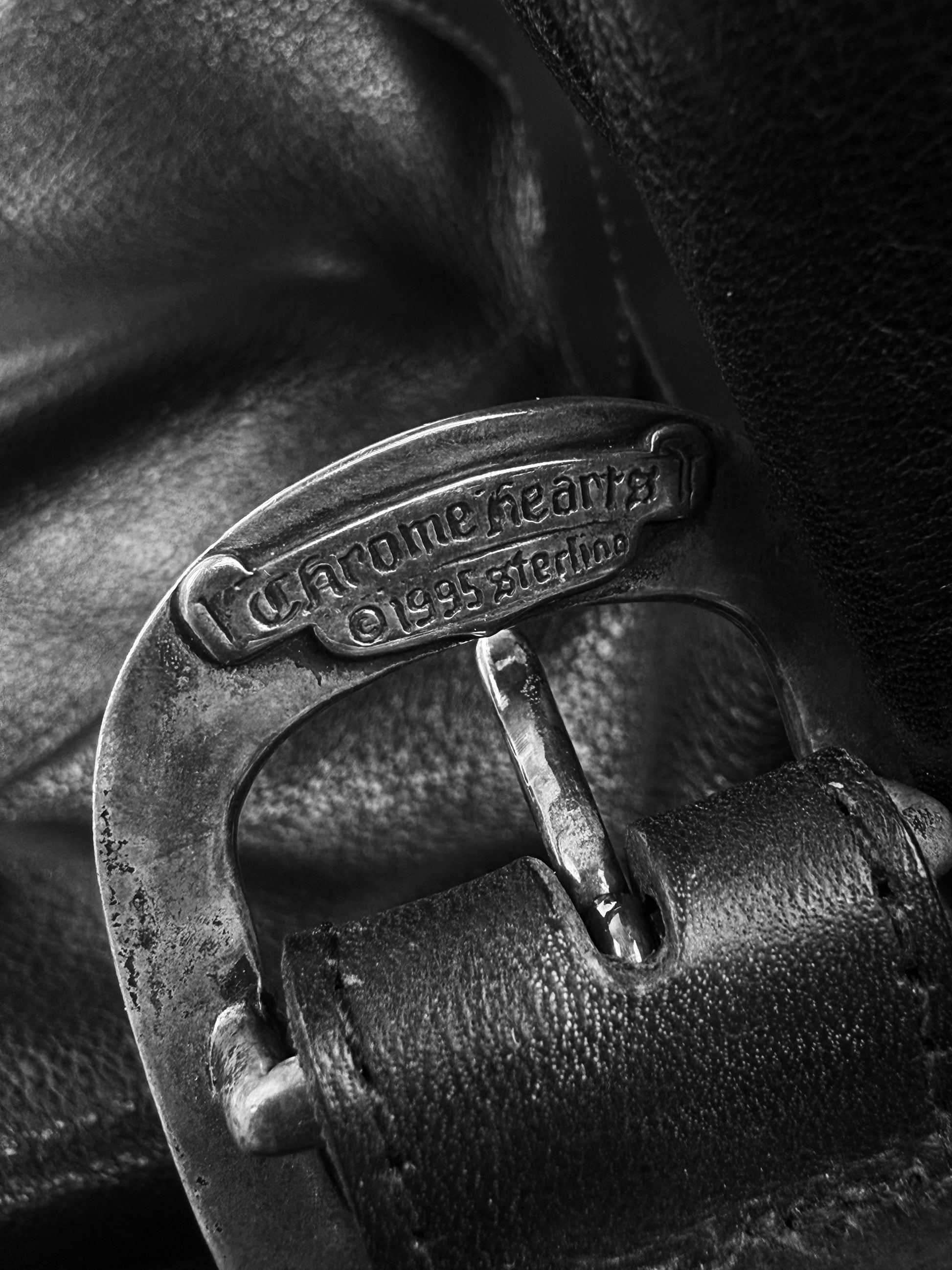 Chrome Hearts Triple Gunslinger Fleur Black Leather Braided Backpack