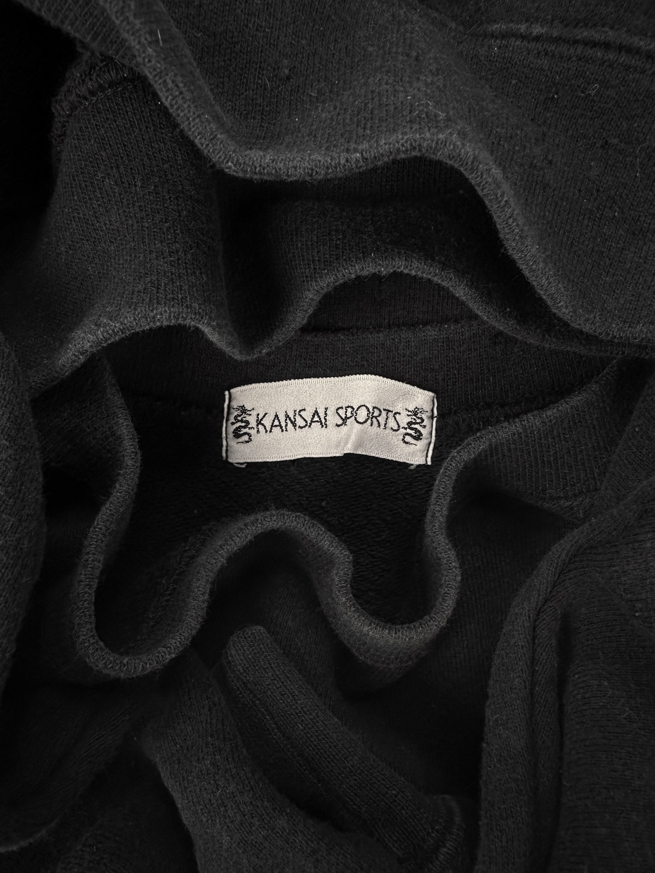 90s Kansai Yamamoto ‘Great Dragon’ Black Patchwork Crewneck