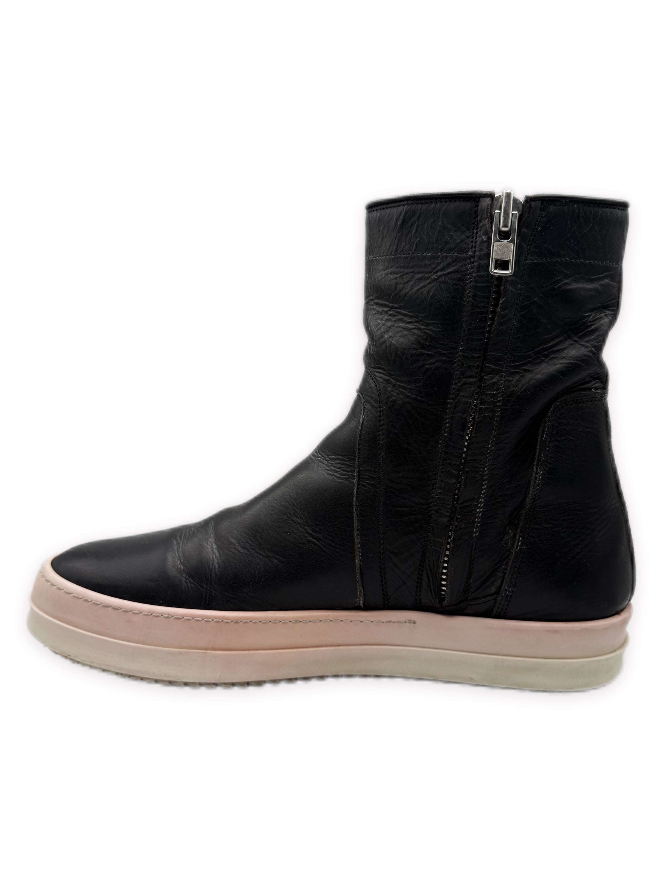 SS14 Rick Owens ‘Viscious’ Side-zip Ankle Leather Boots