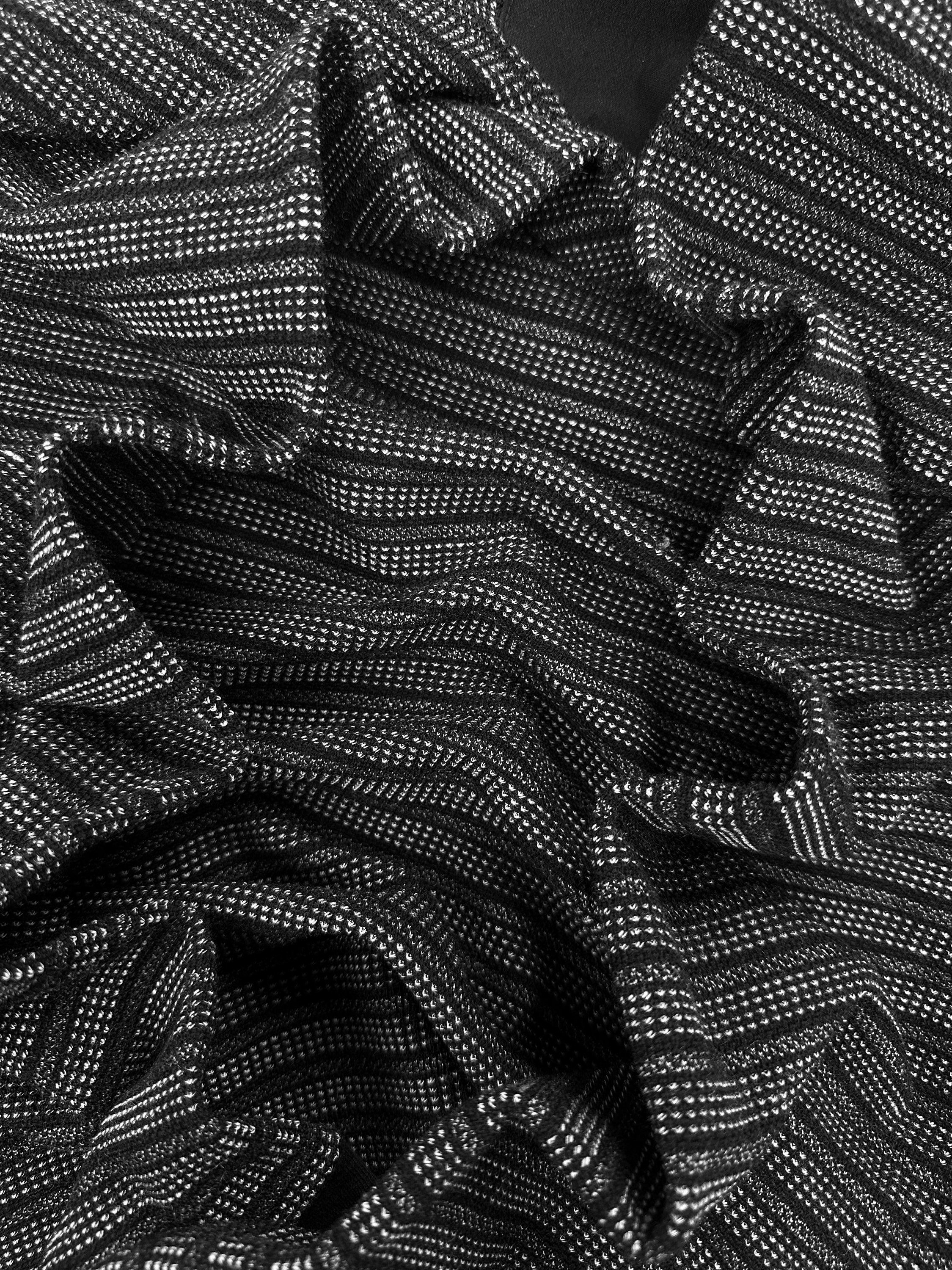 00s Junya Watanabe ‘Quarter-zip’ Reflective Striped Sweater