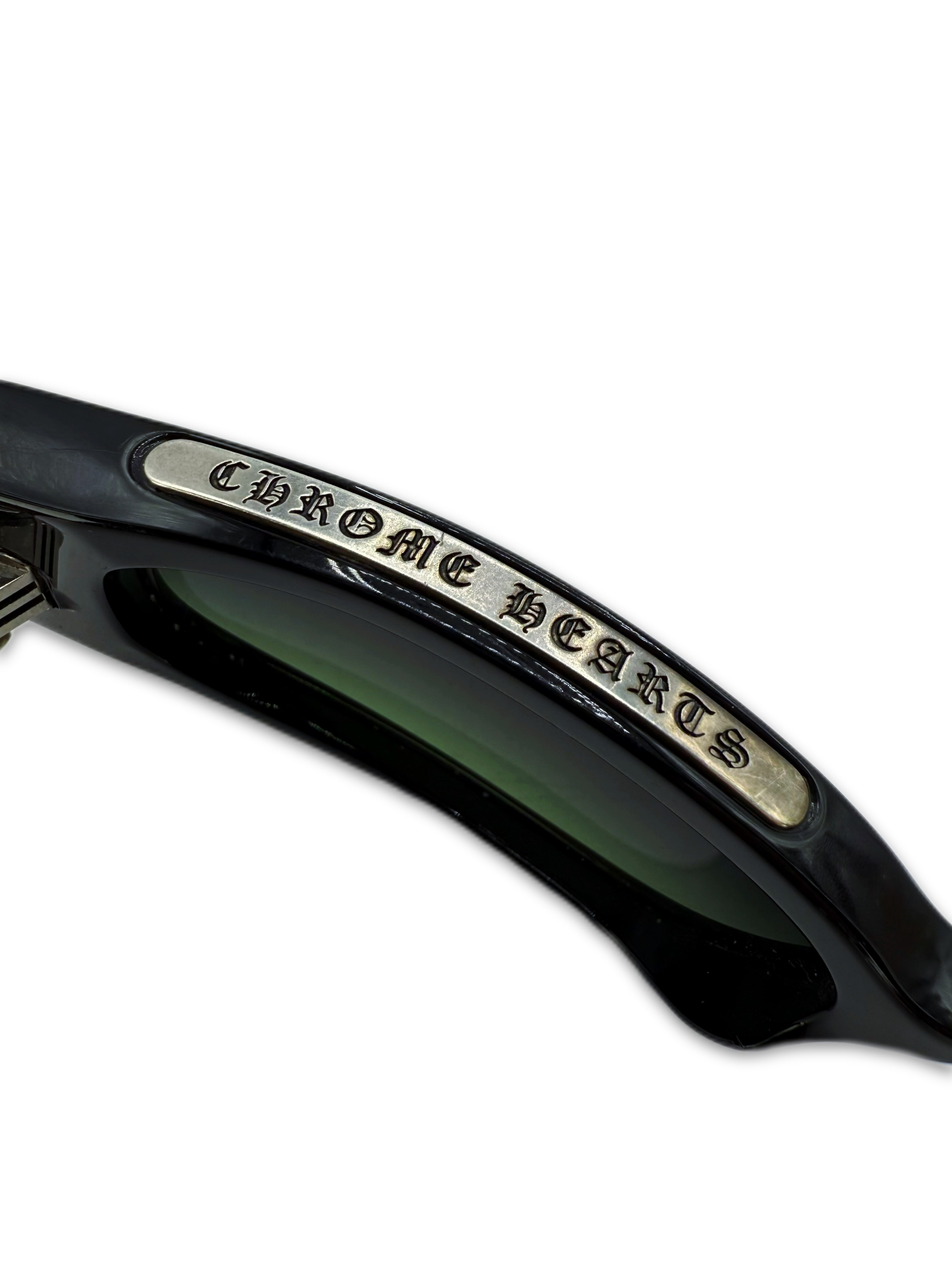 Chrome Hearts Lord’n .925 Silver Green Tint Oval Sunglasses