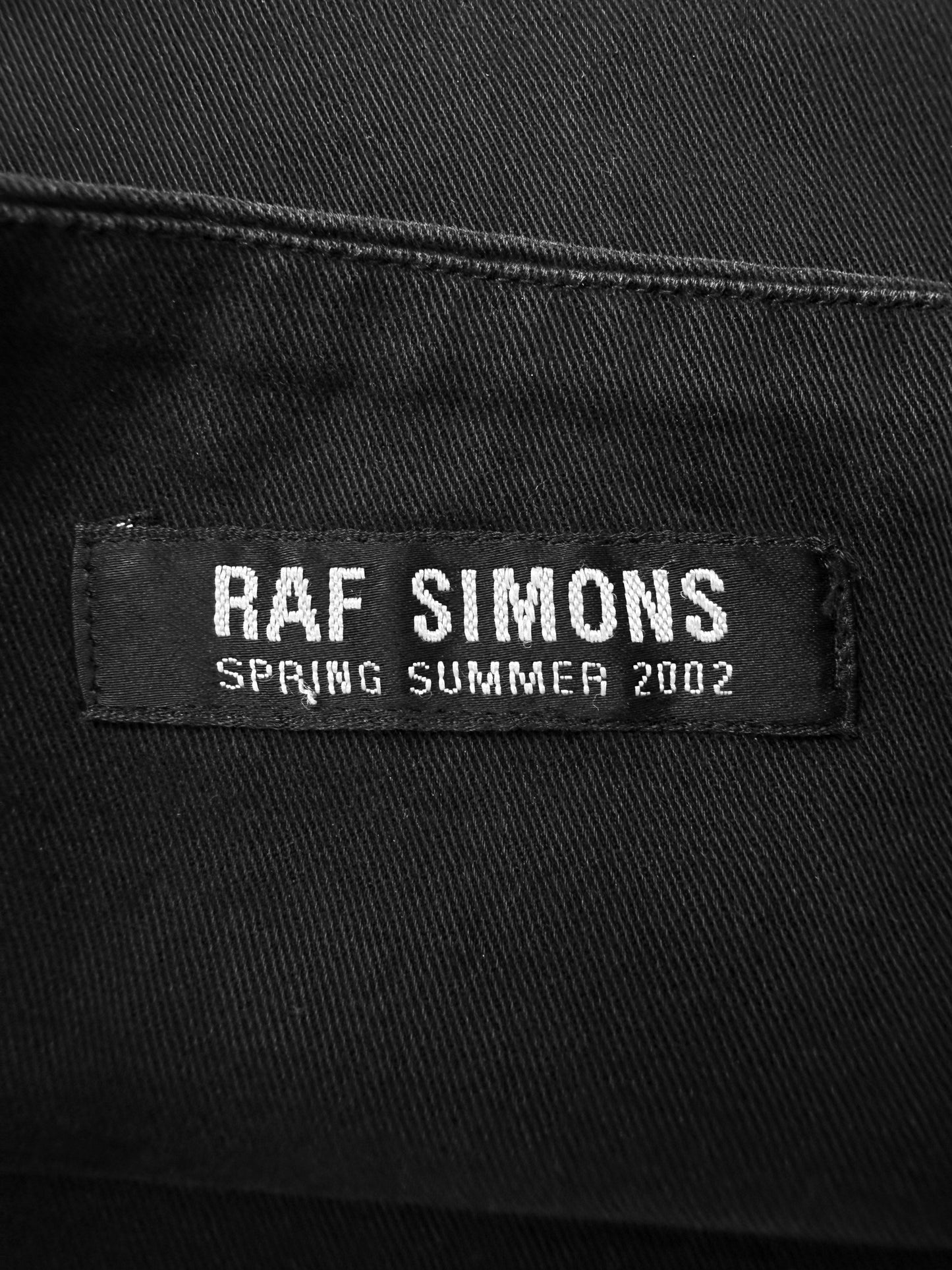 SS02 Raf Simons ‘Kollaps’ Terror Graphic Black Shoulder Tote Bag