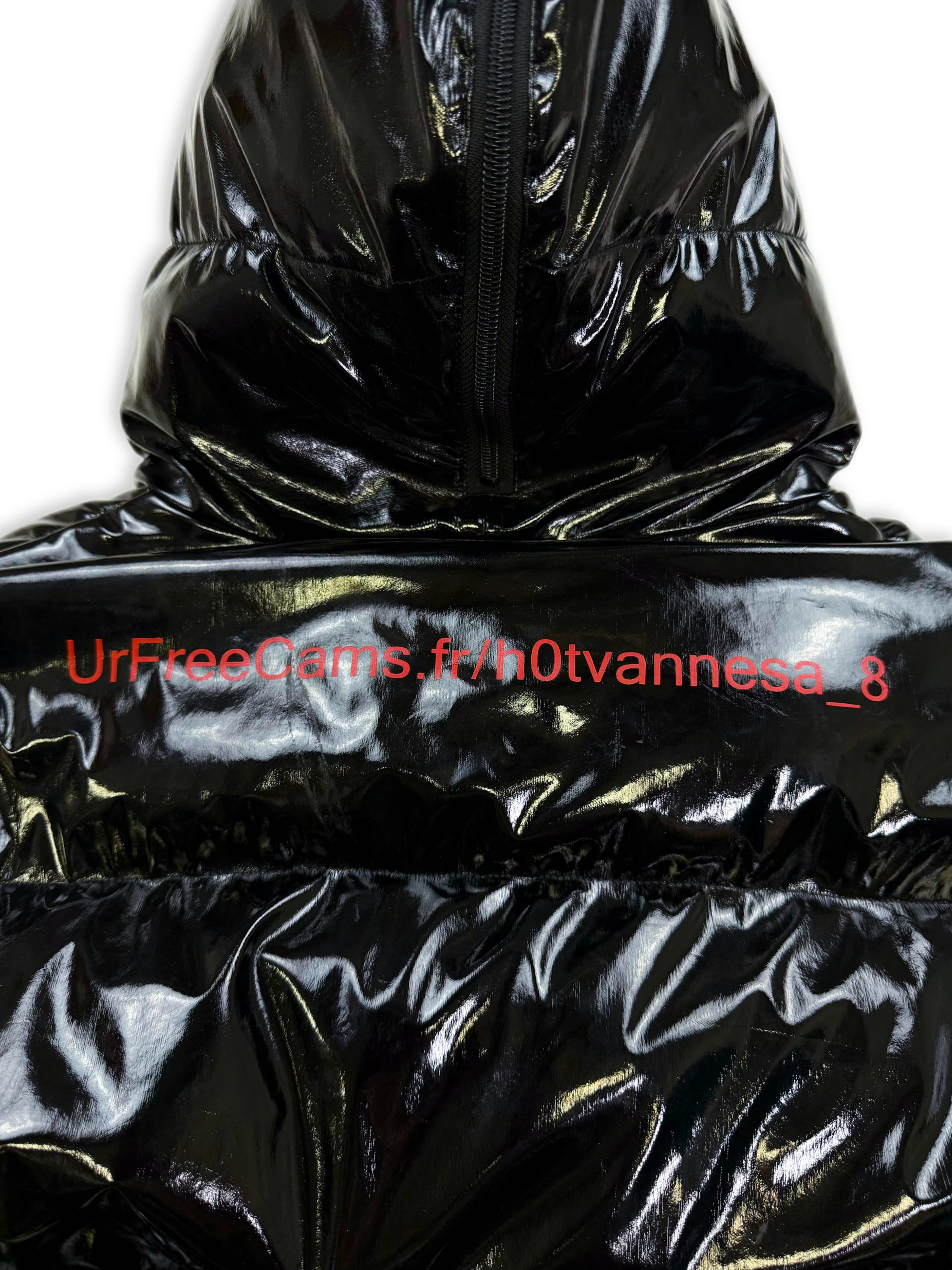 AW17 Vetements ‘Miss Webcam’ Gimp Black Puffer Jacket