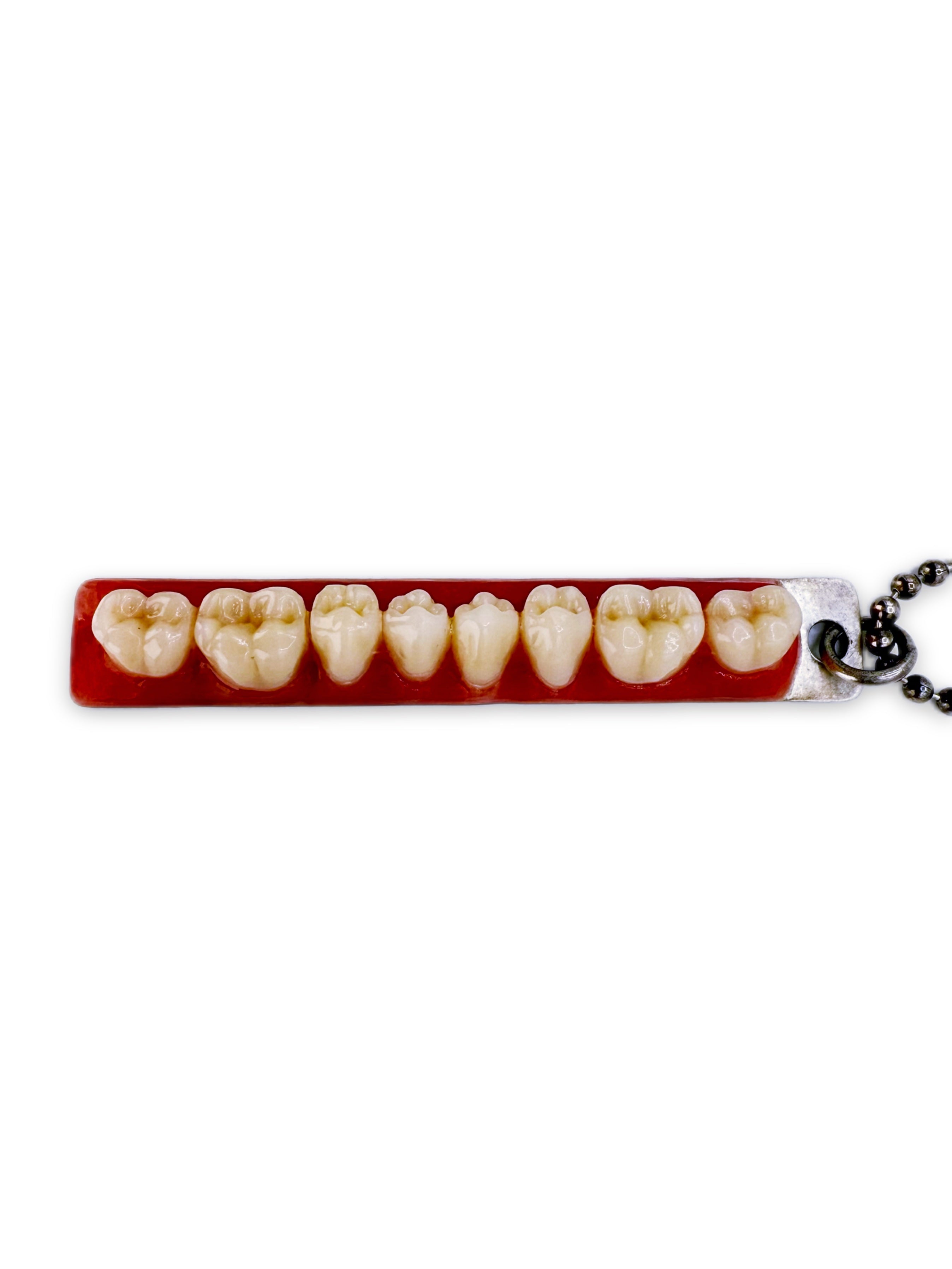 CAROL CHRISTIAN POELL 'TEETH' STERLING SILVER BALL CHAIN NECKLACE