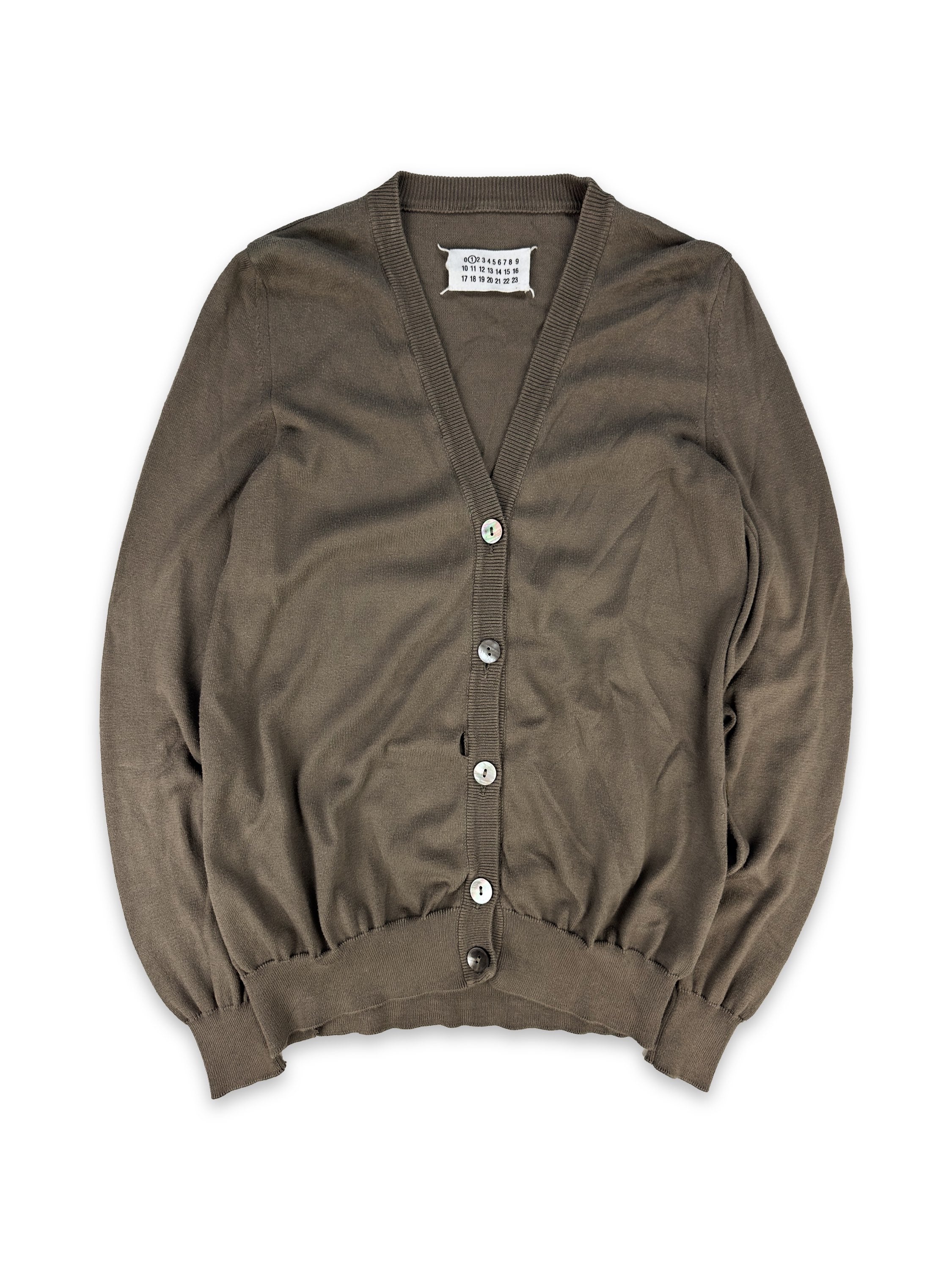 SS11 Maison Margiela Tan Knit Button Down Cardigan