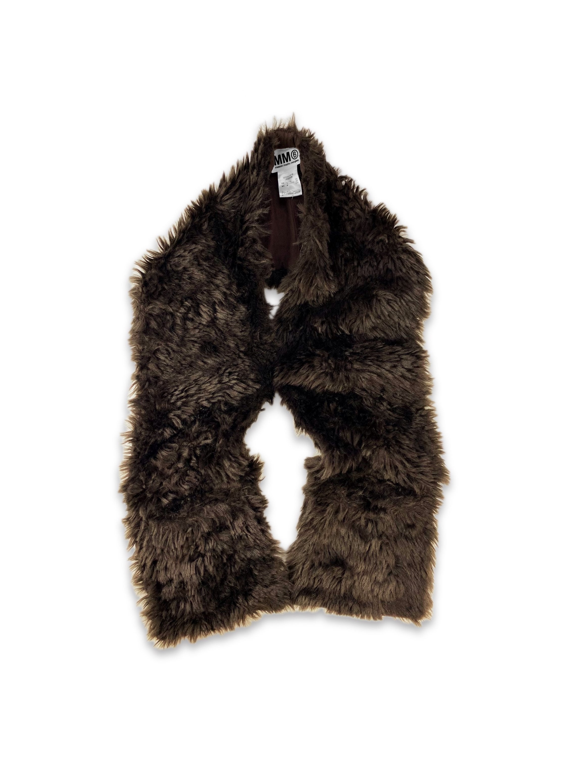 Maison Margiela MM6 Faux Fur Scarf Vest