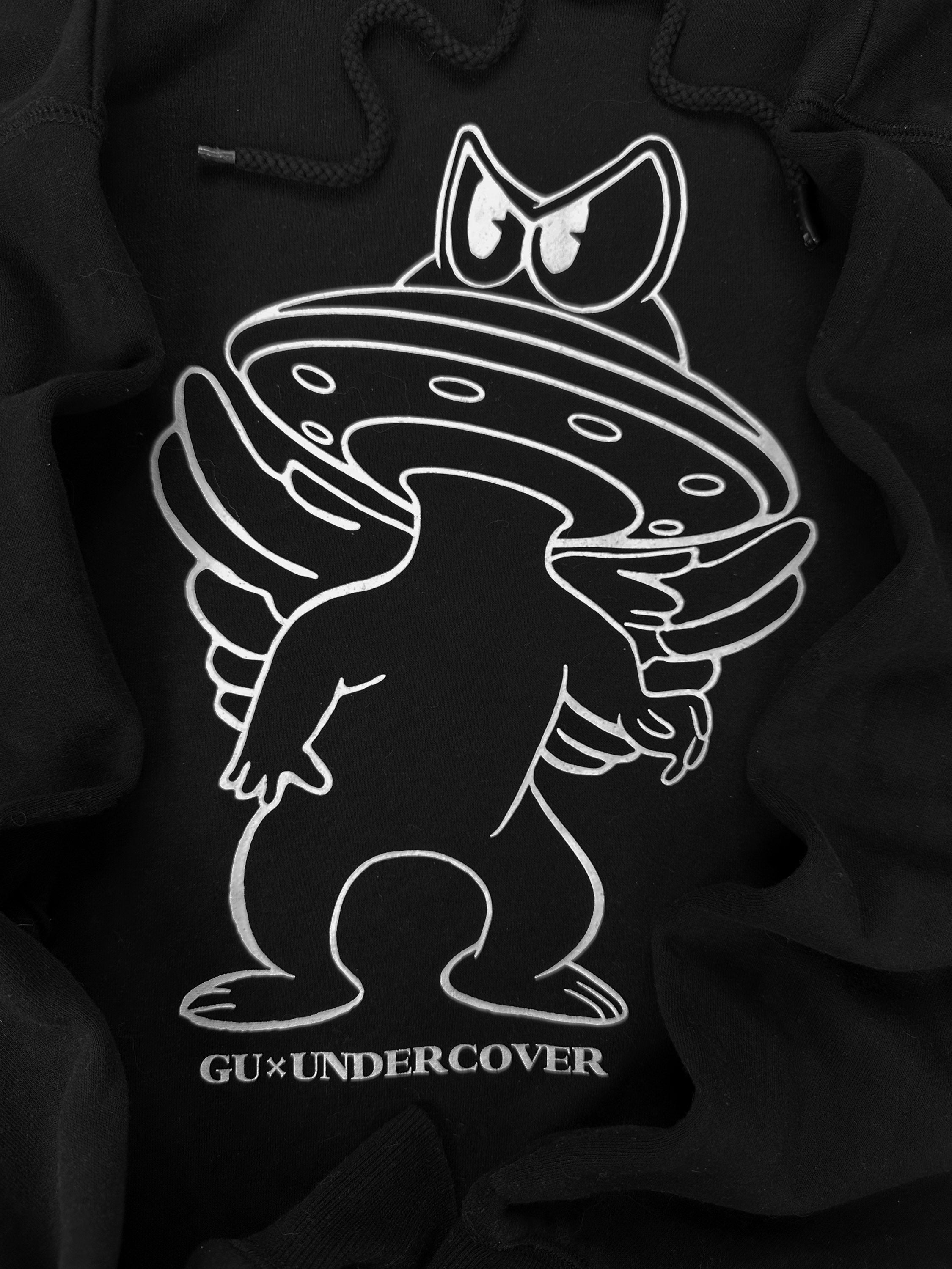 Undercover ‘Mushroom’ Black Zippered Heavy Weight Hoodie