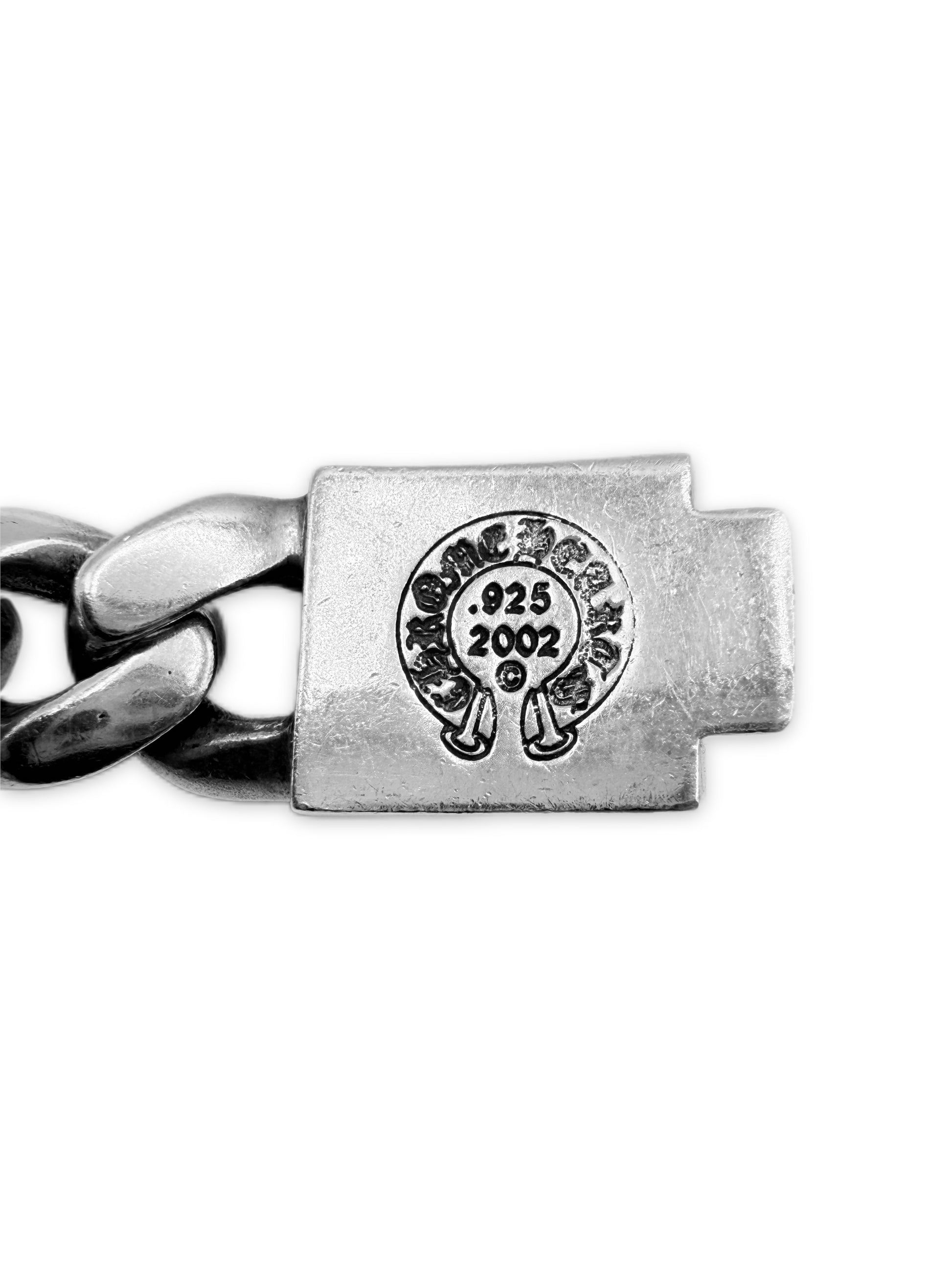 Chrome Hearts Fleur de Lis Box ID Cuban Link Bracelet