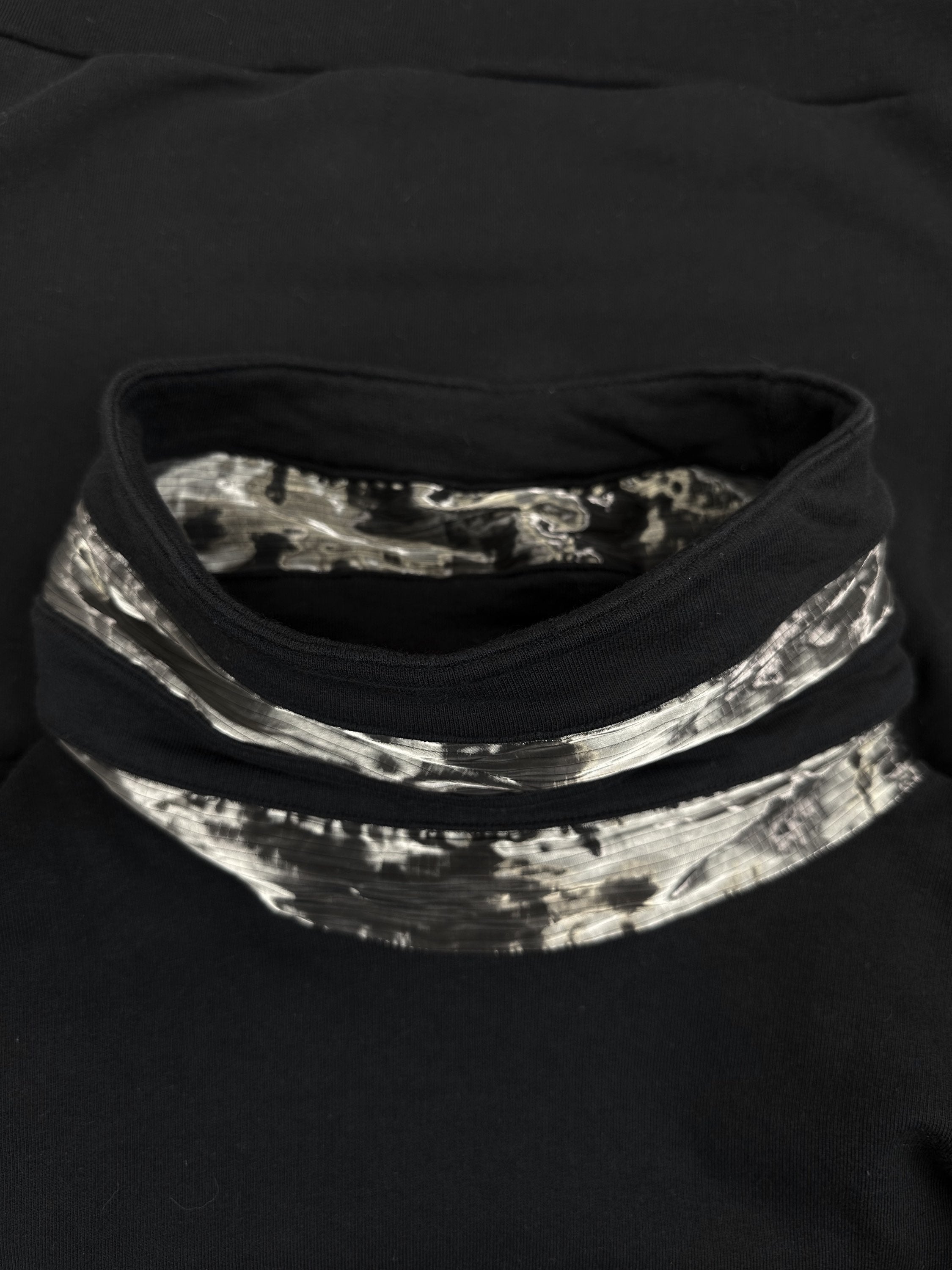 AW06 Raf Simons ‘Alien’ Black Accordion Turtleneck Sweater