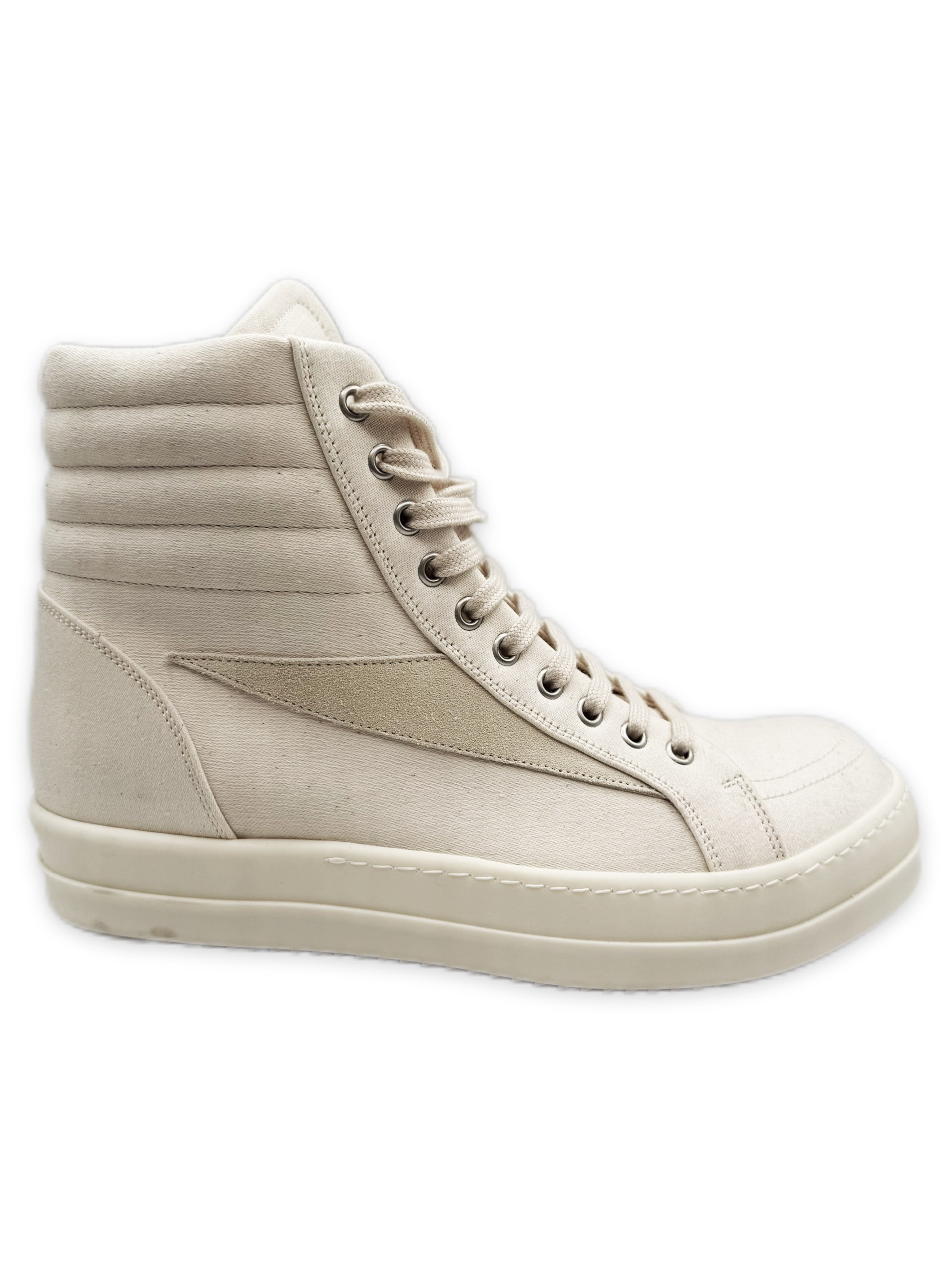 Rick Owens ‘Vans’ Lido Hi-top Beige Canvas Sneakers