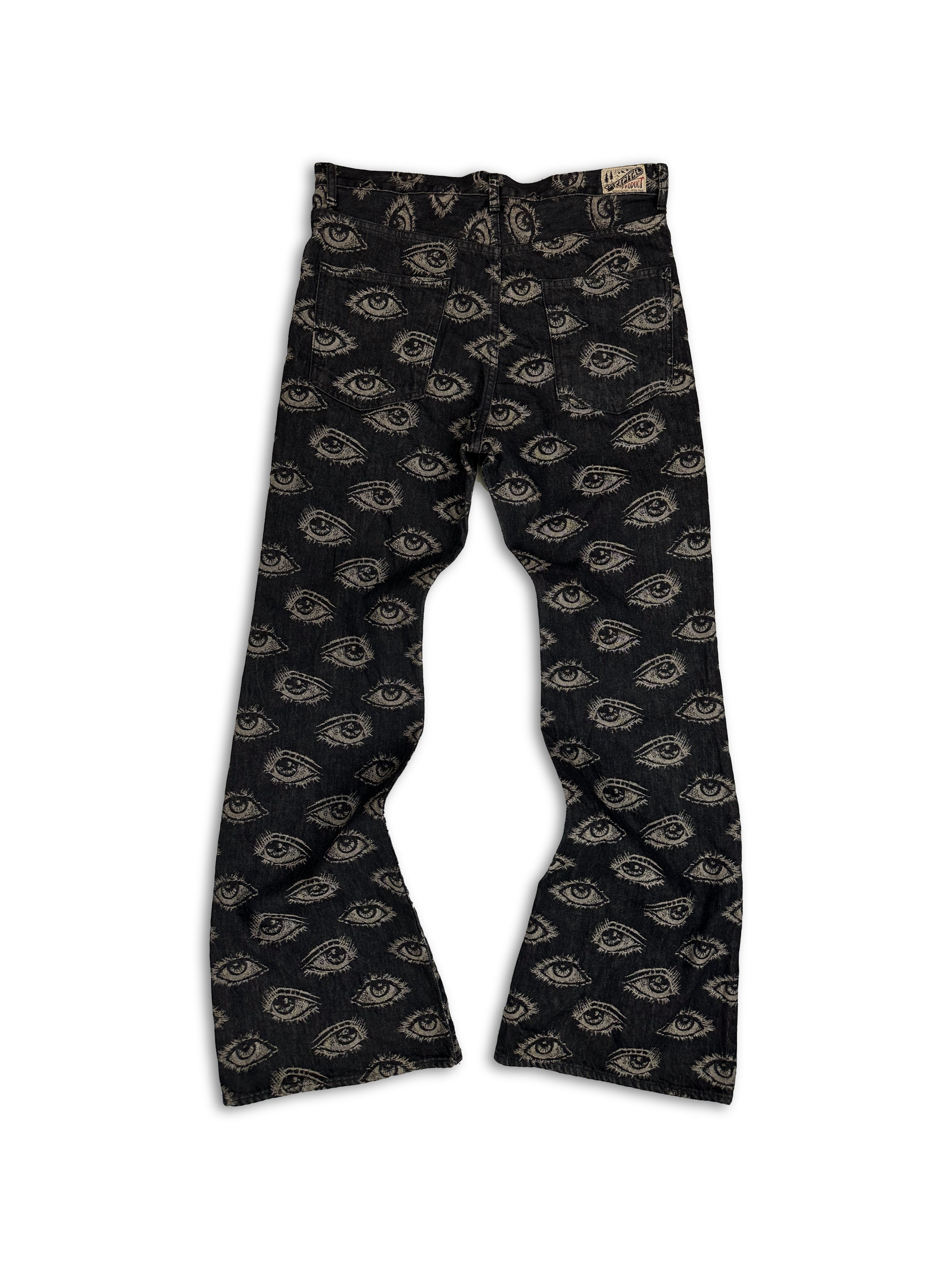 Kapital ‘Speakeasy’ 12oz Flared 5P Eye Black Okabellbo Denim