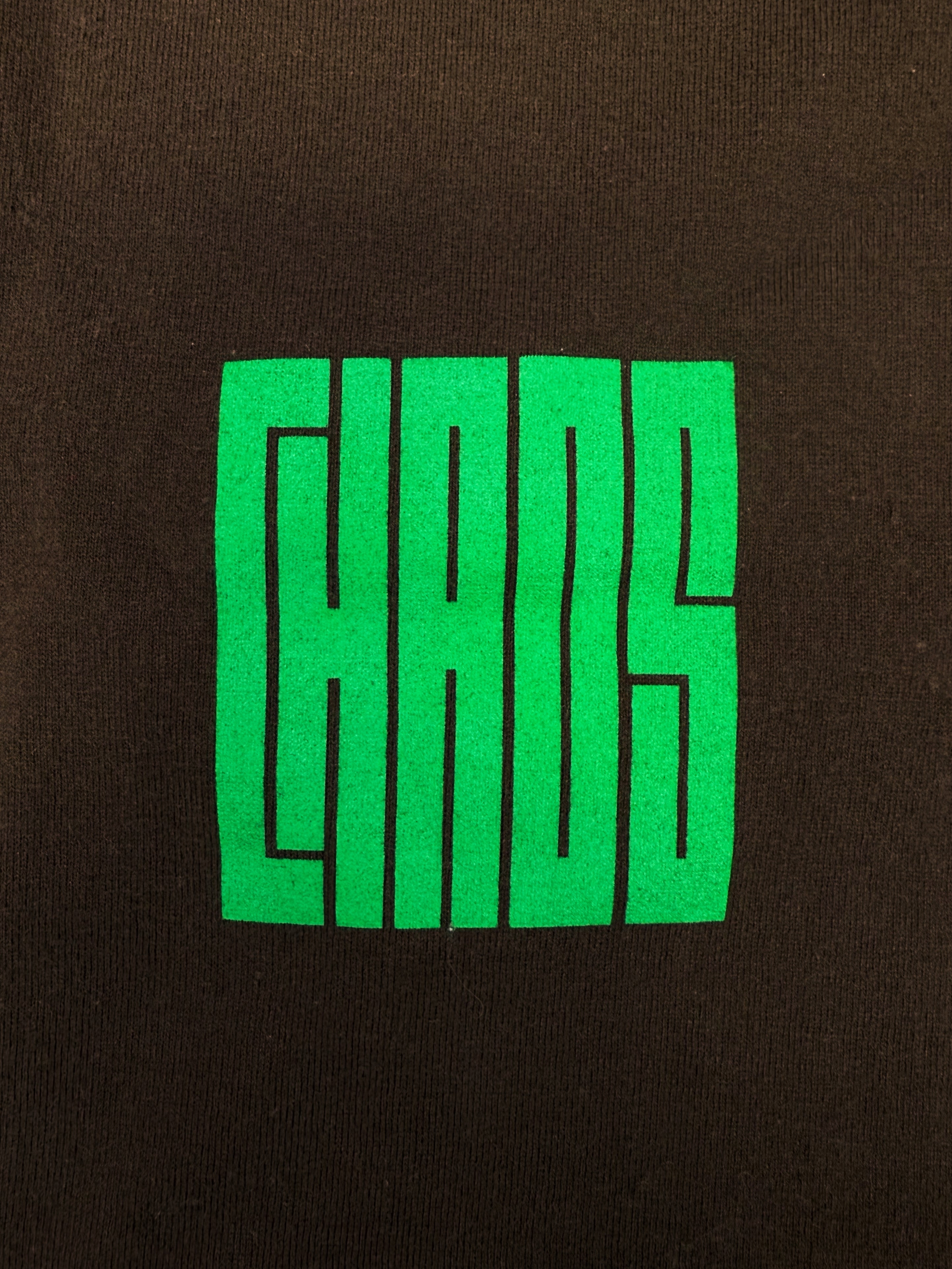 00s Undercover ‘Chaos’ Dark Brown Bold Graphic T-Shirt