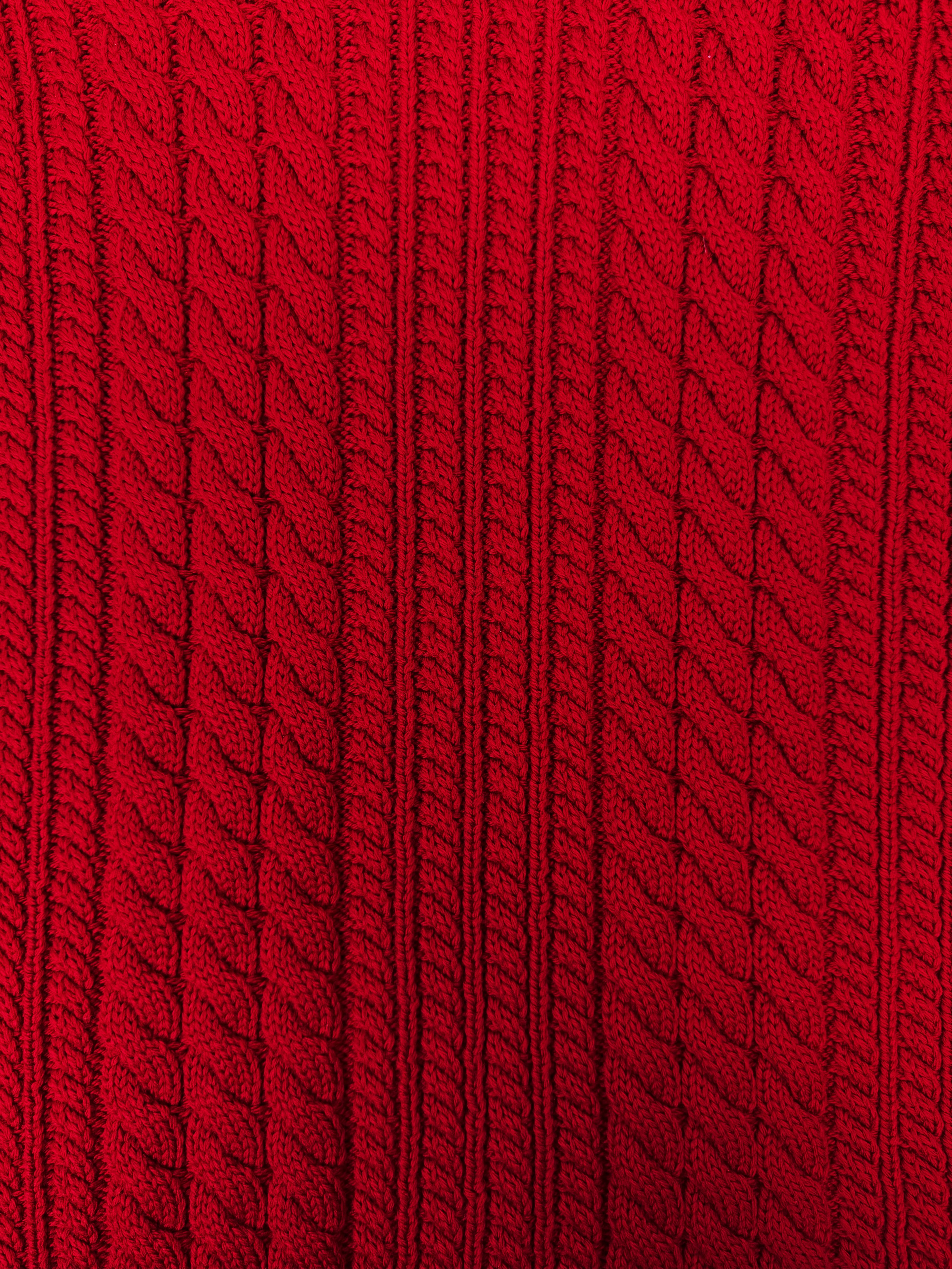 AW17 Prada Cherry Red ‘Cable Knit’ Sweater
