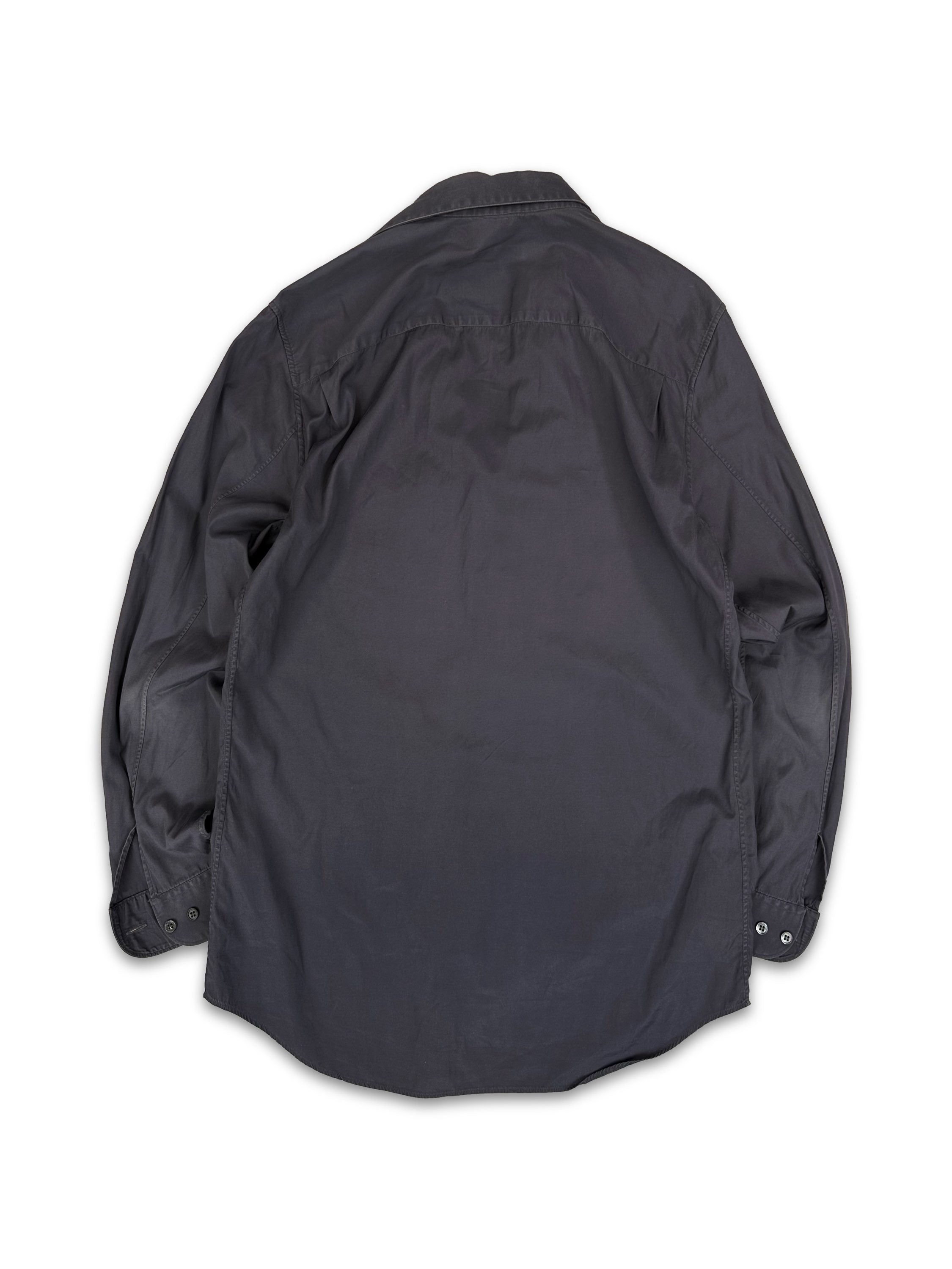 00s Helmut Lang Dark Purple Collared Long Sleeve Button Up Shirt