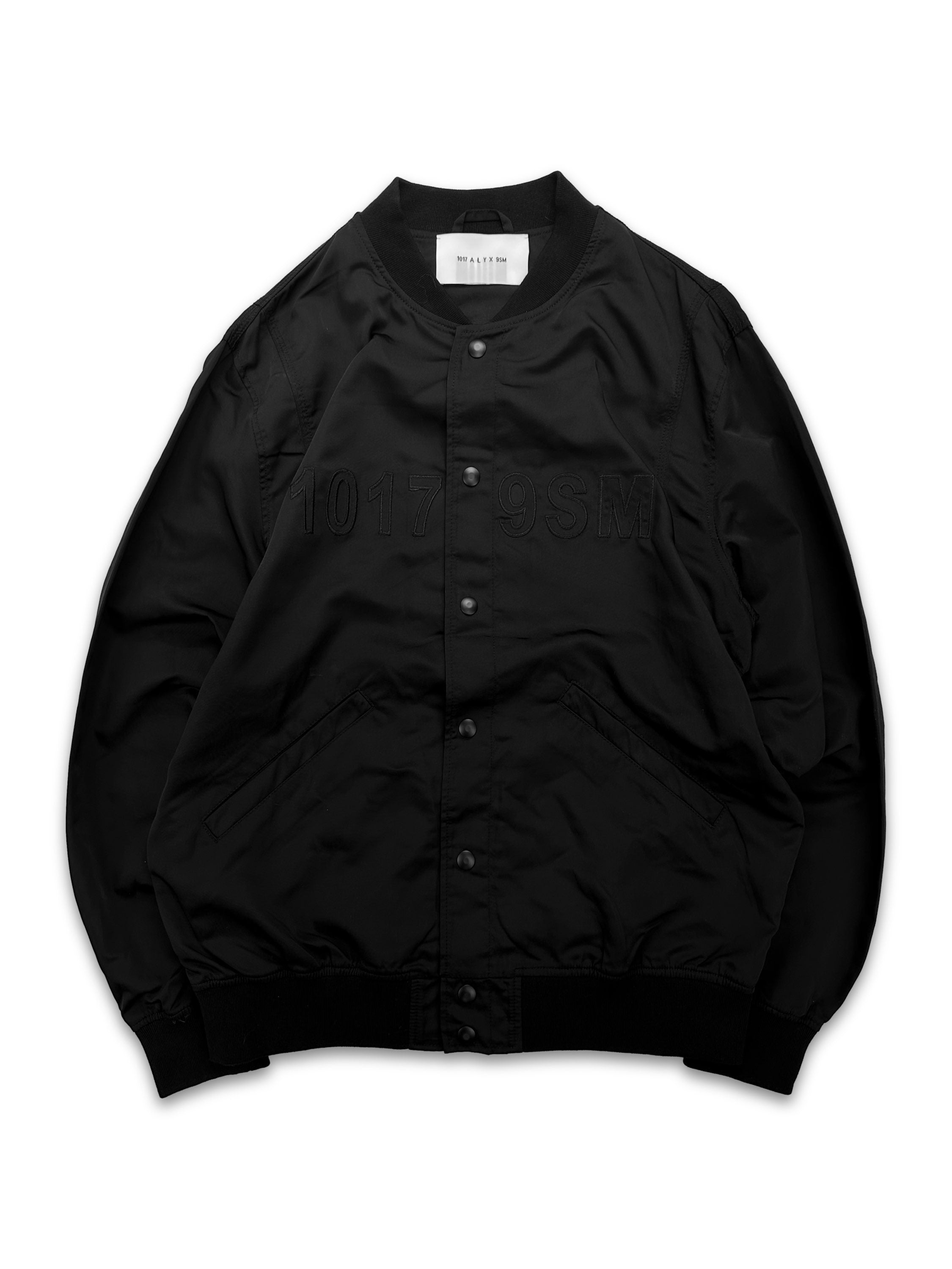 1017 Alyx 9SM Black 3D Logo Black Nylon Bomber Jacket