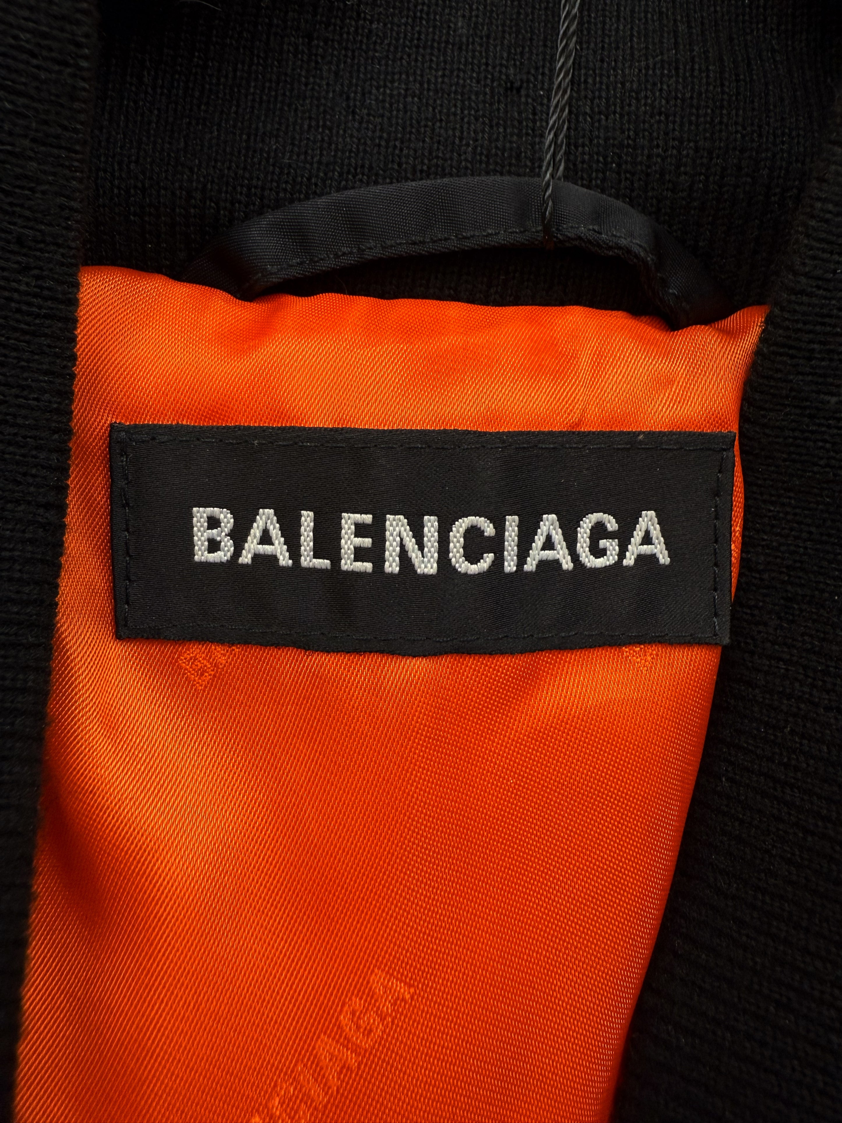 AW19 Balenciaga ‘Pinched’ Paris Effiel Black MA-1 Bomber Jacket