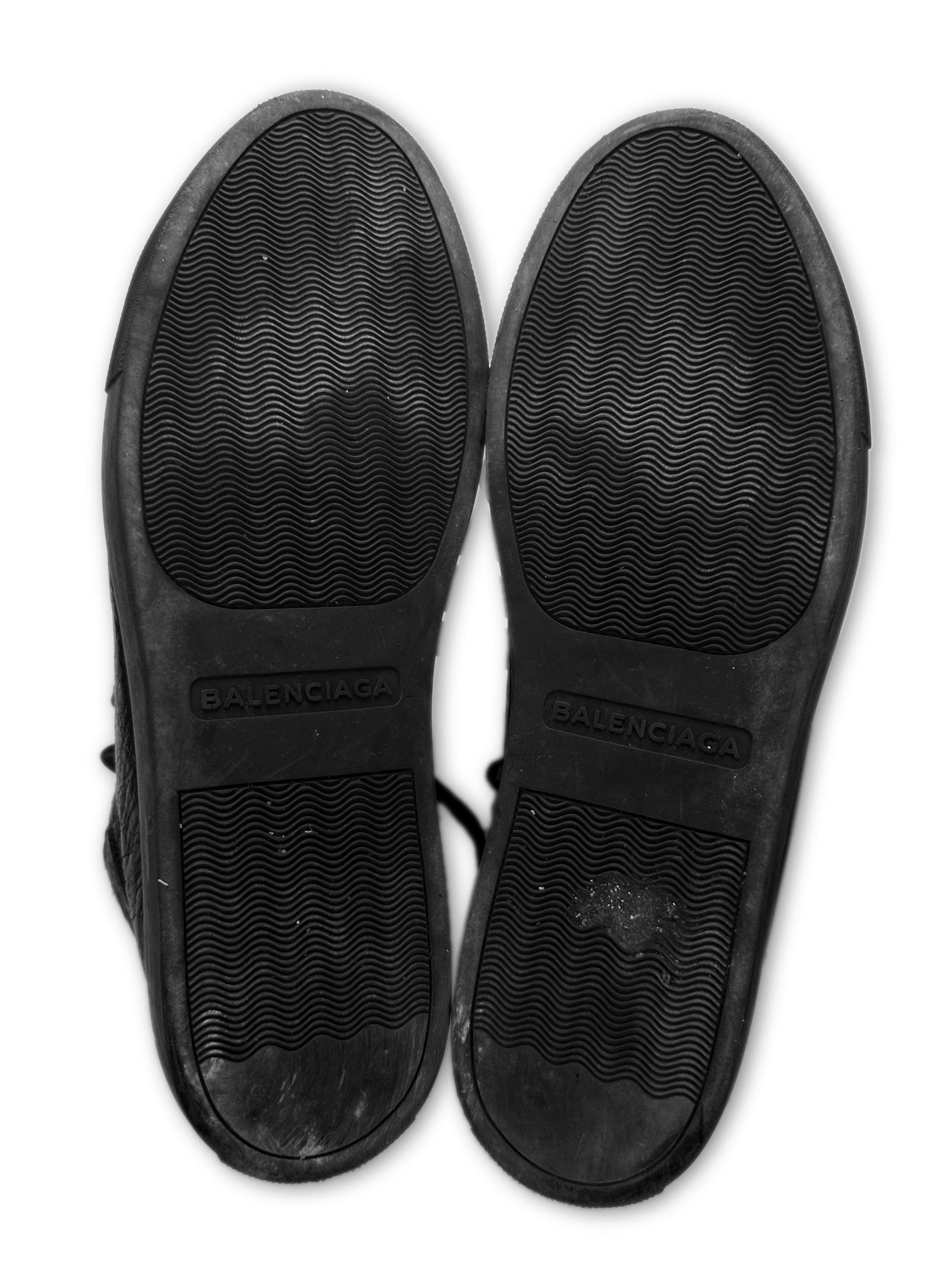 2012 Balenciaga ‘Arena’ Black Leather Blistered Low-top Sneakers