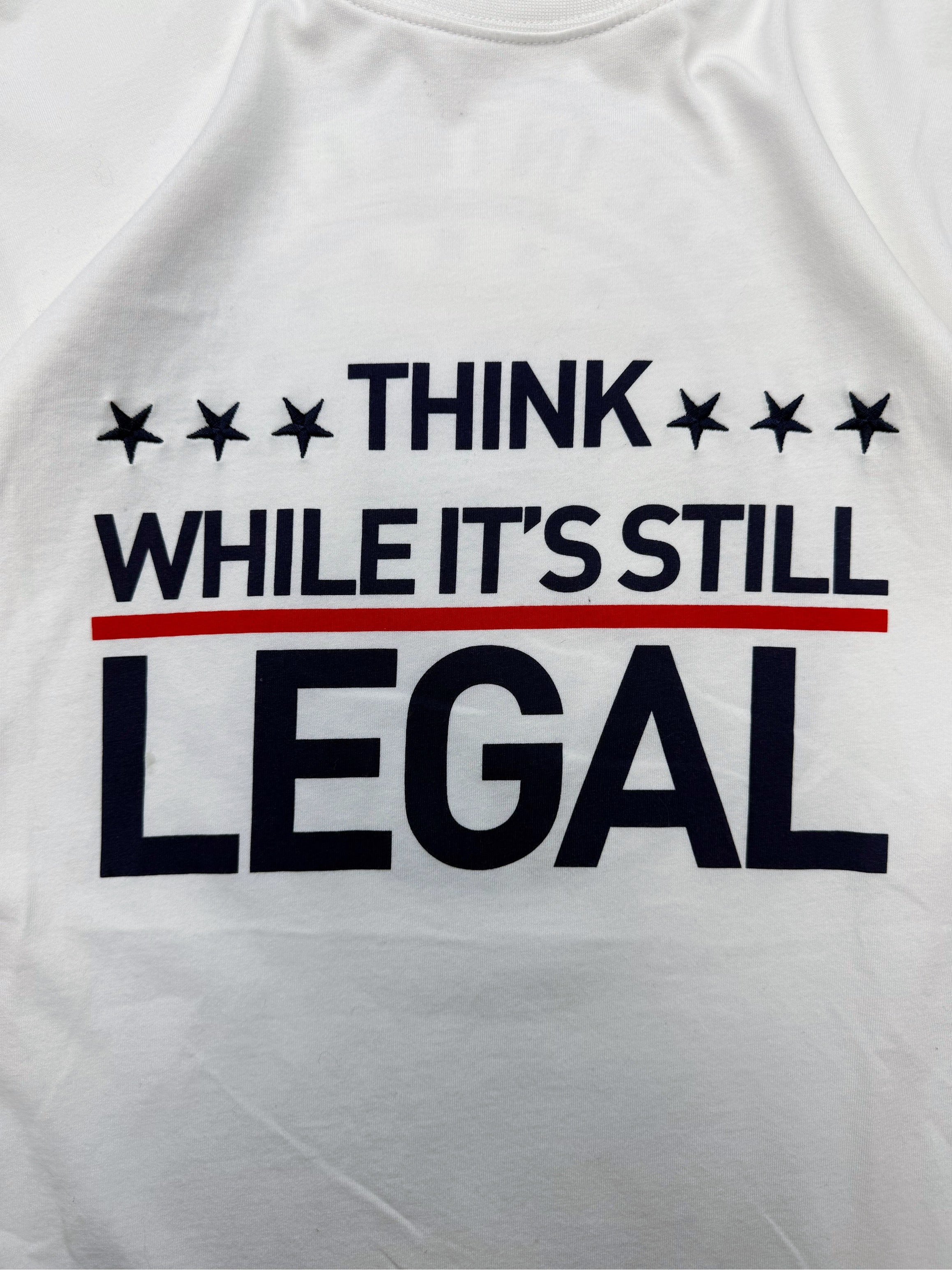AW21 Vetements ‘Think While It’s Legal’ Slogan Graphic T-Shirt