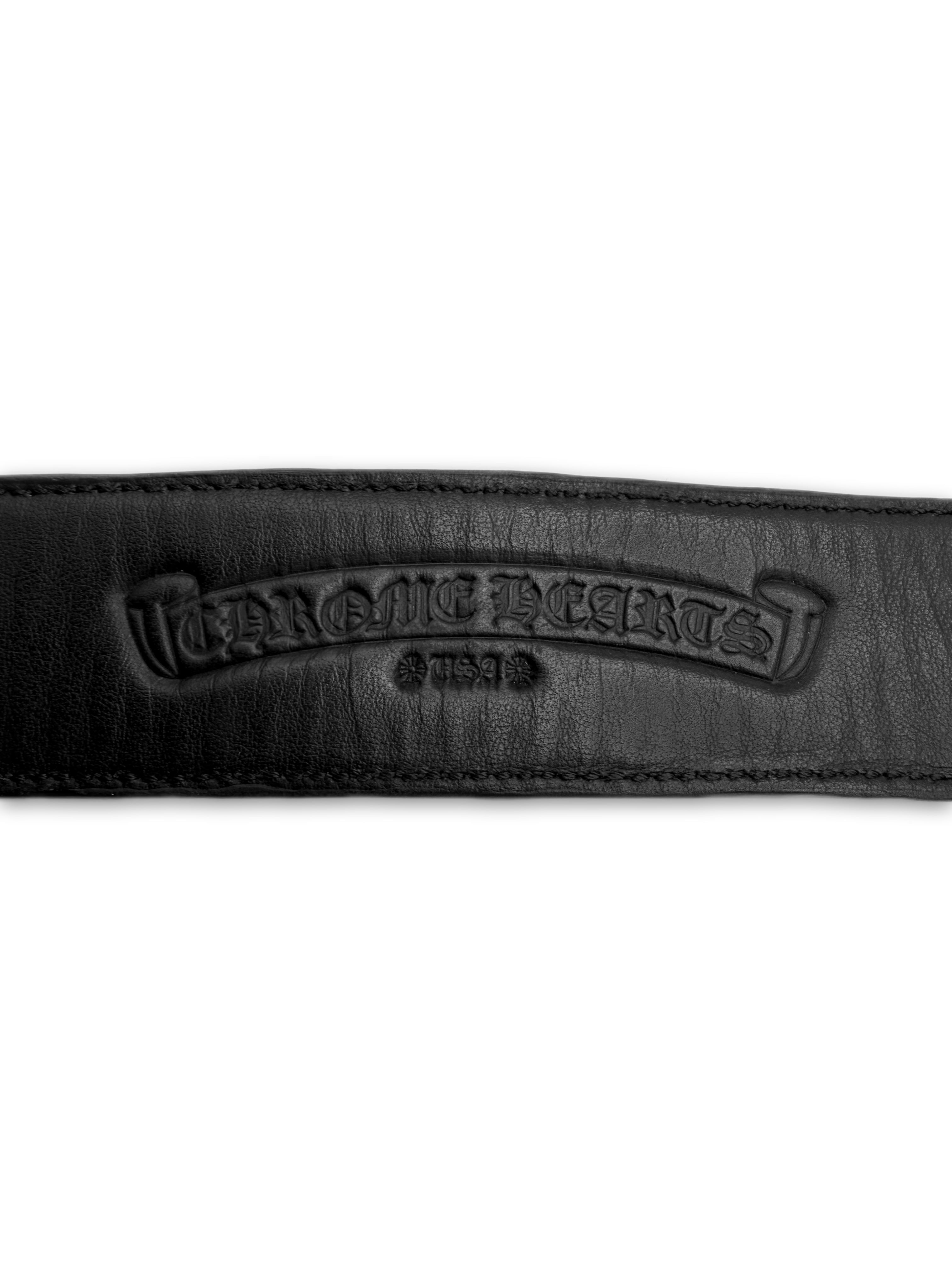 Chrome Hearts Cheetah Pony Hair Gunslinger Leather Belt