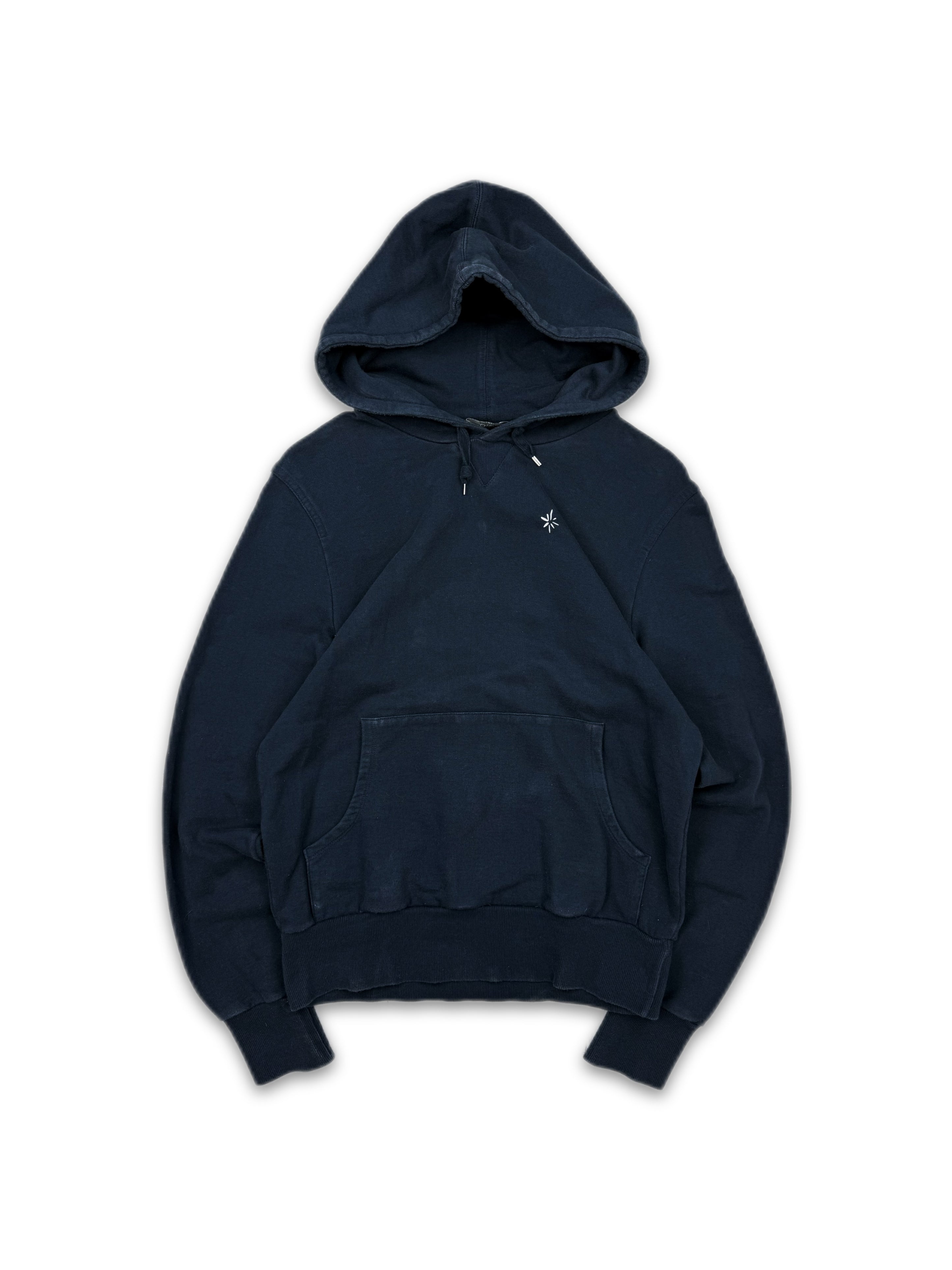 00s Dior Homme ‘The Cold One’ Navy Blue Slogan Hoodie