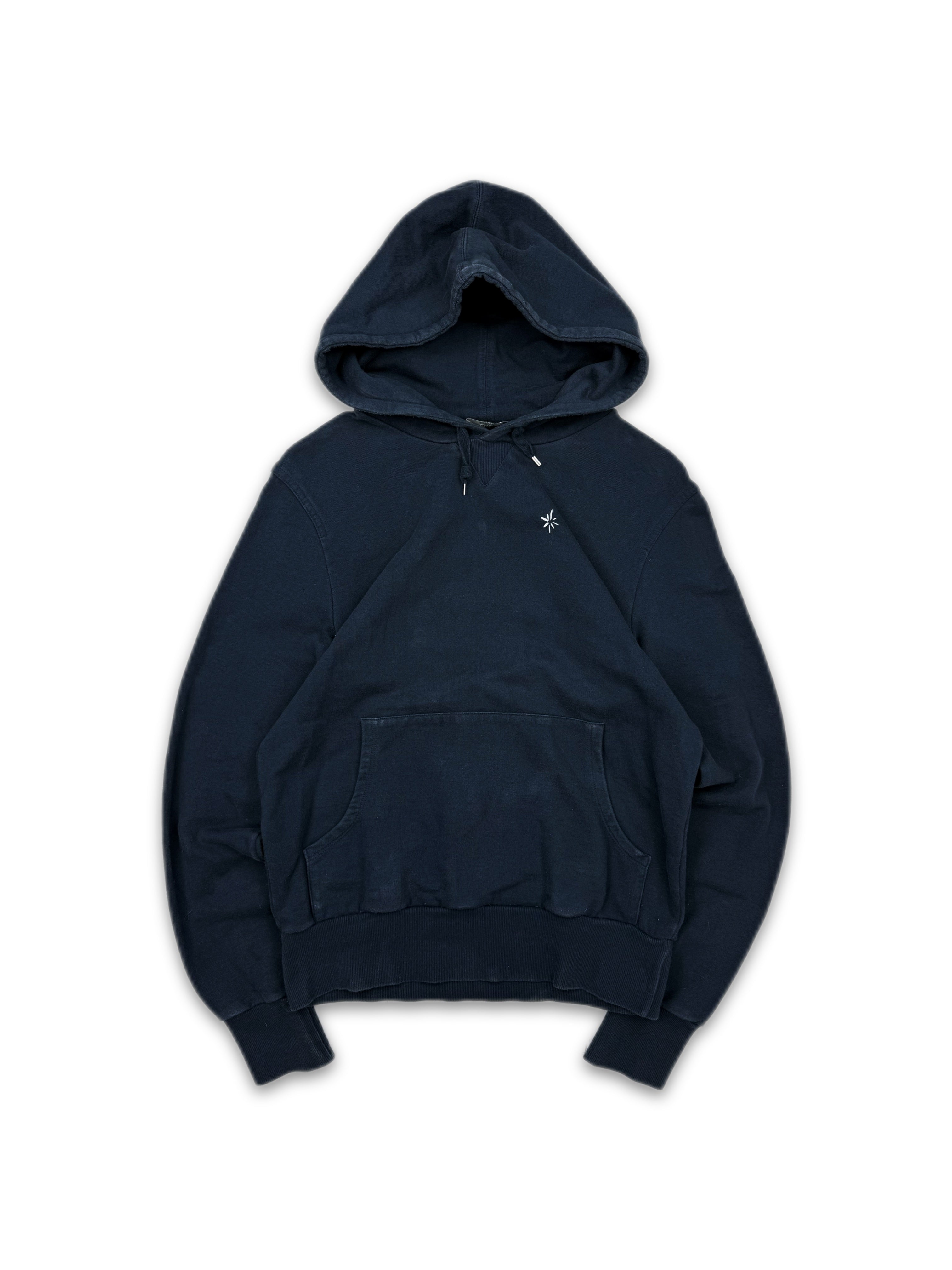 00s Dior Homme ‘The Cold One’ Navy Blue Slogan Hoodie