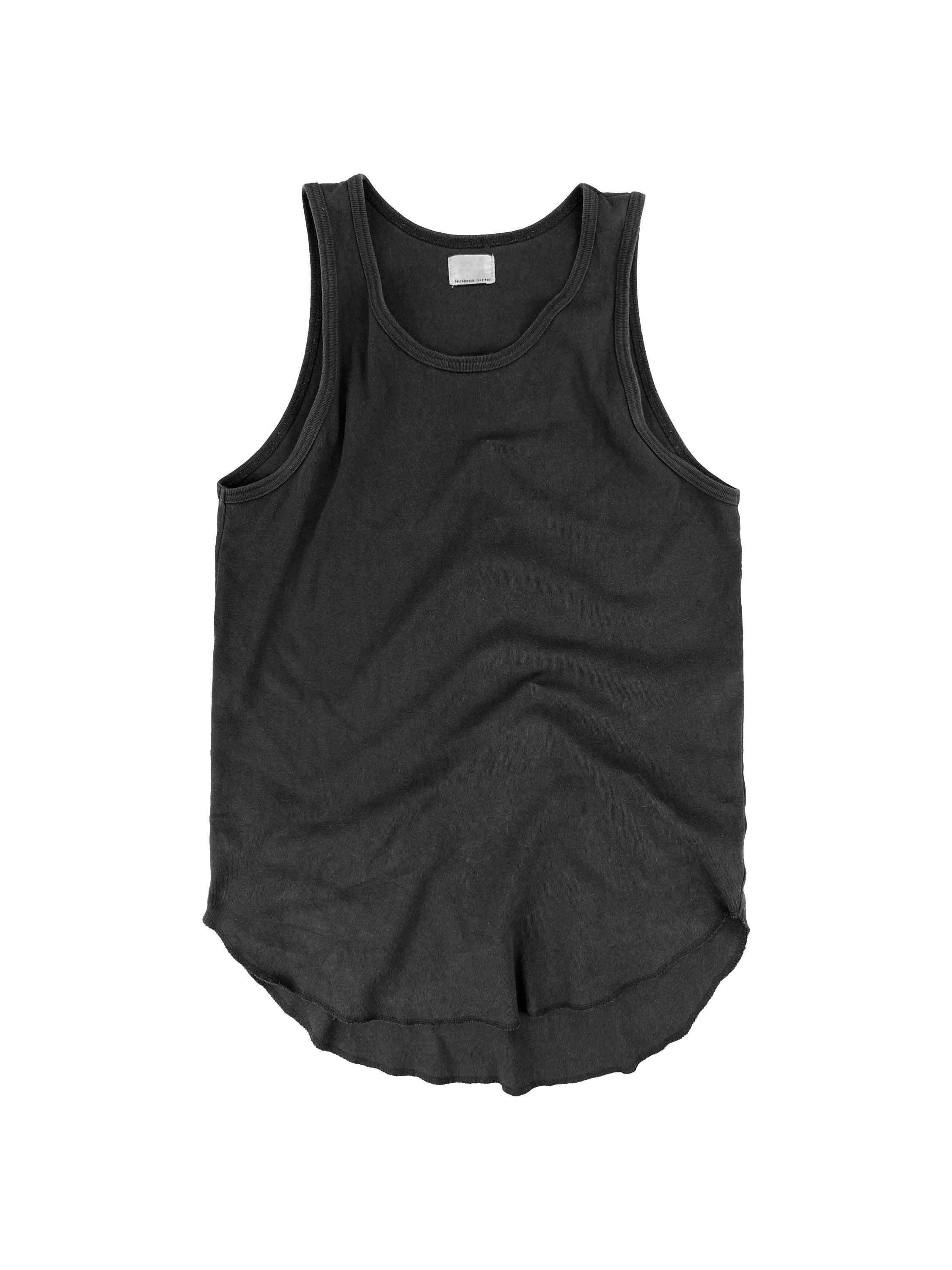 Number (N)ine Slate Grey Reinforced Tank-top