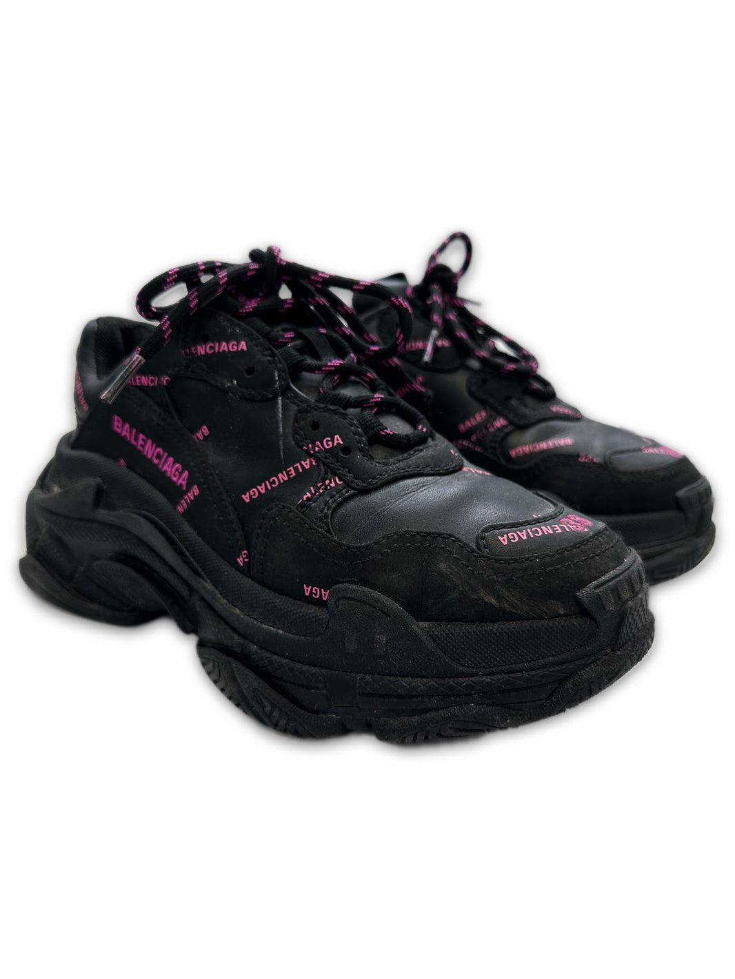 Balenciaga ‘Triple S’ Two Tone Monogram Chunky Sneakers