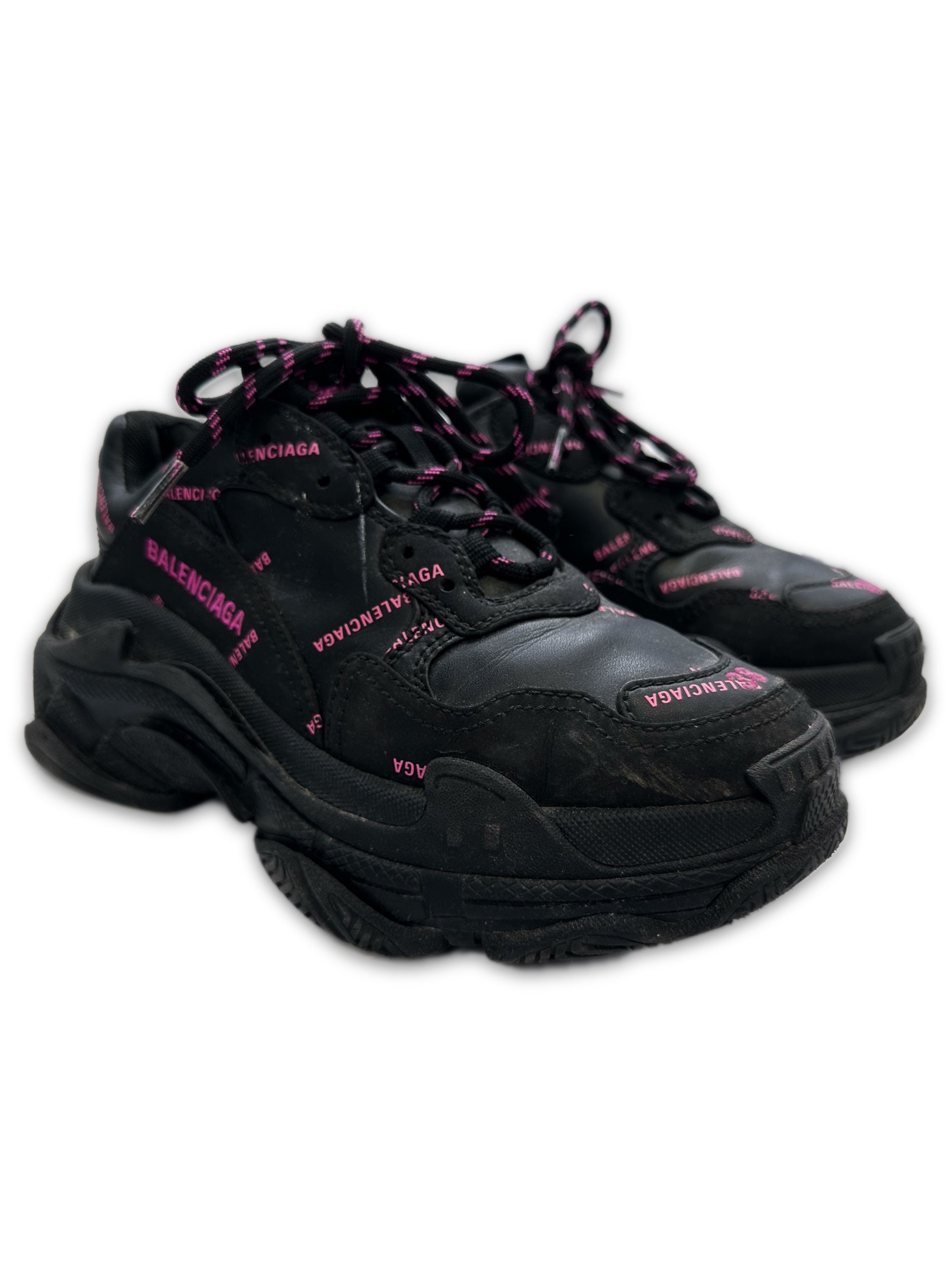 Balenciaga ‘Triple S’ Two Tone Monogram Chunky Sneakers