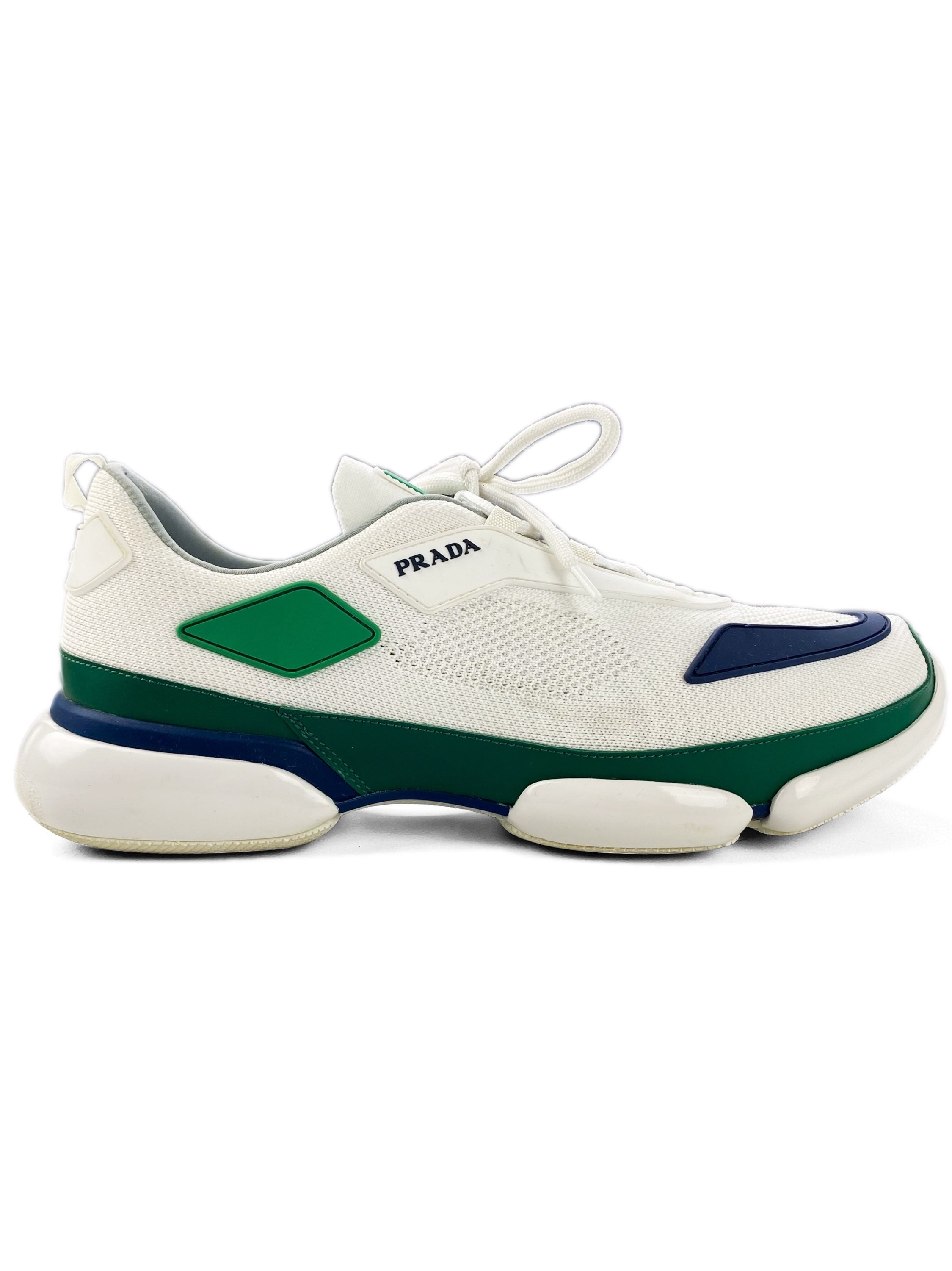 Prada ‘Cloudburst’ Two Tone Lace-up Knit Sneakers