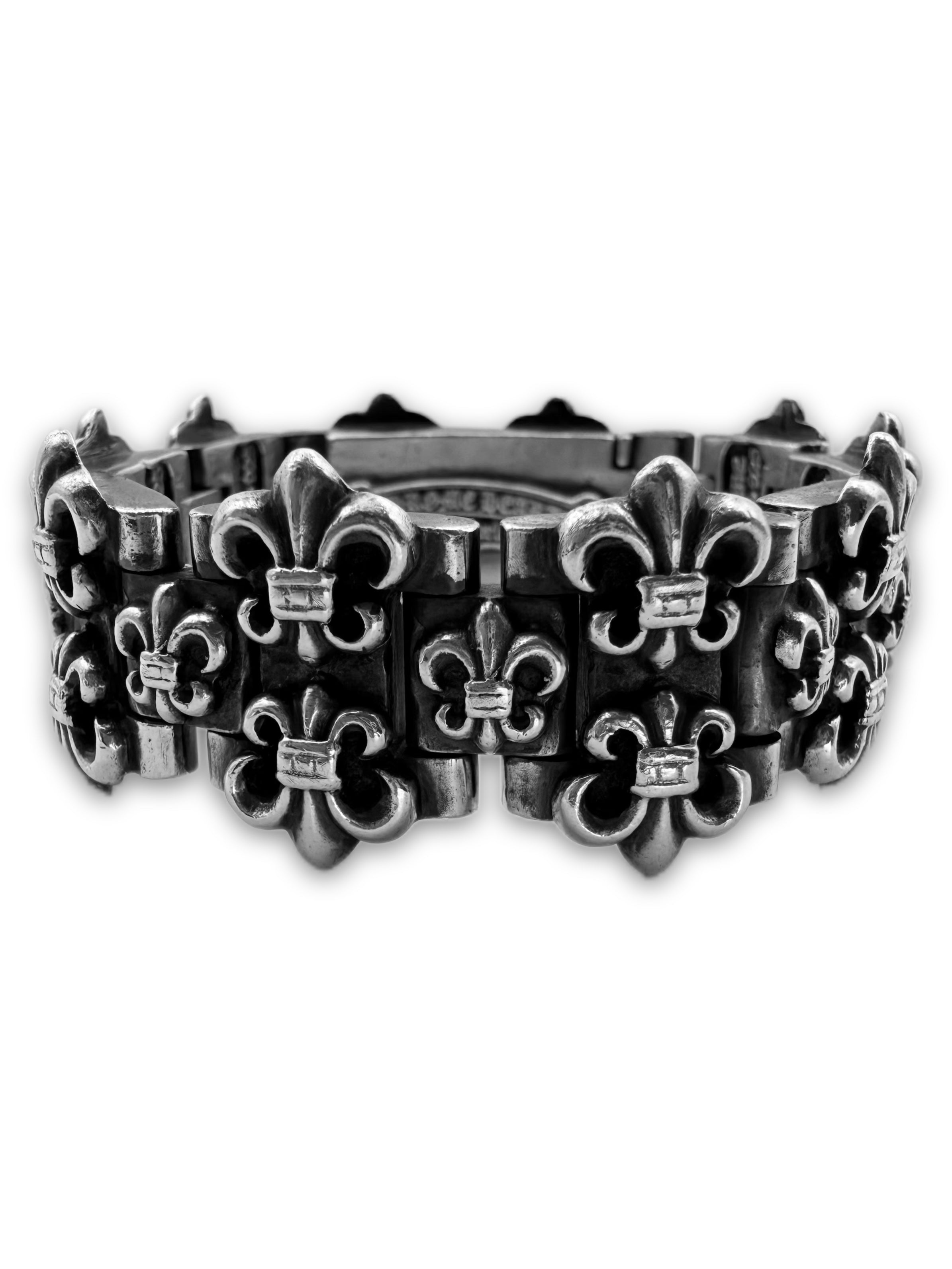 Chrome Hearts ‘Fleur’ H Link .925 Silver XL Bracelet