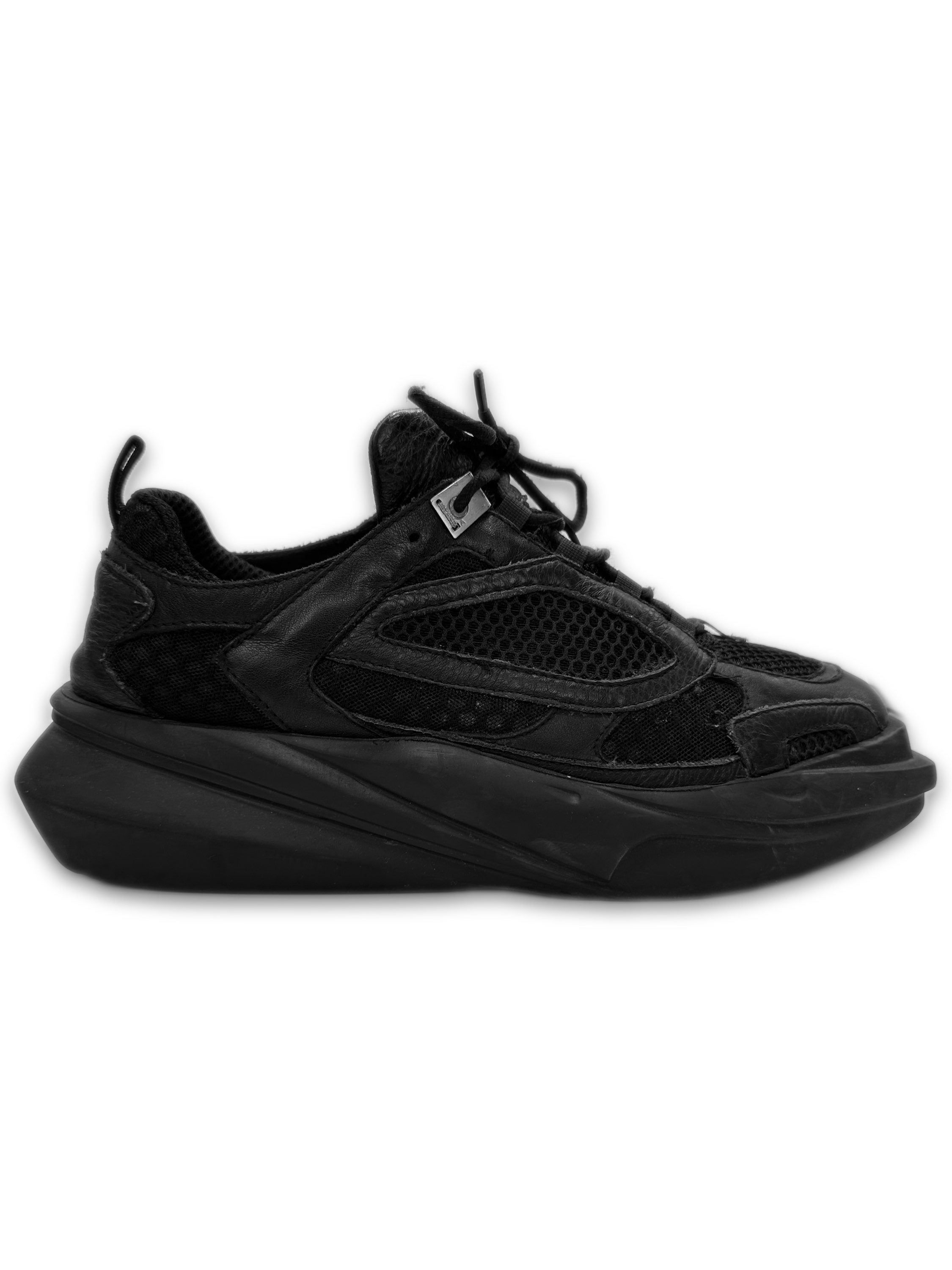 1017 Alyx 9SM ‘Mono’ Black Leather Hiking Sneakers