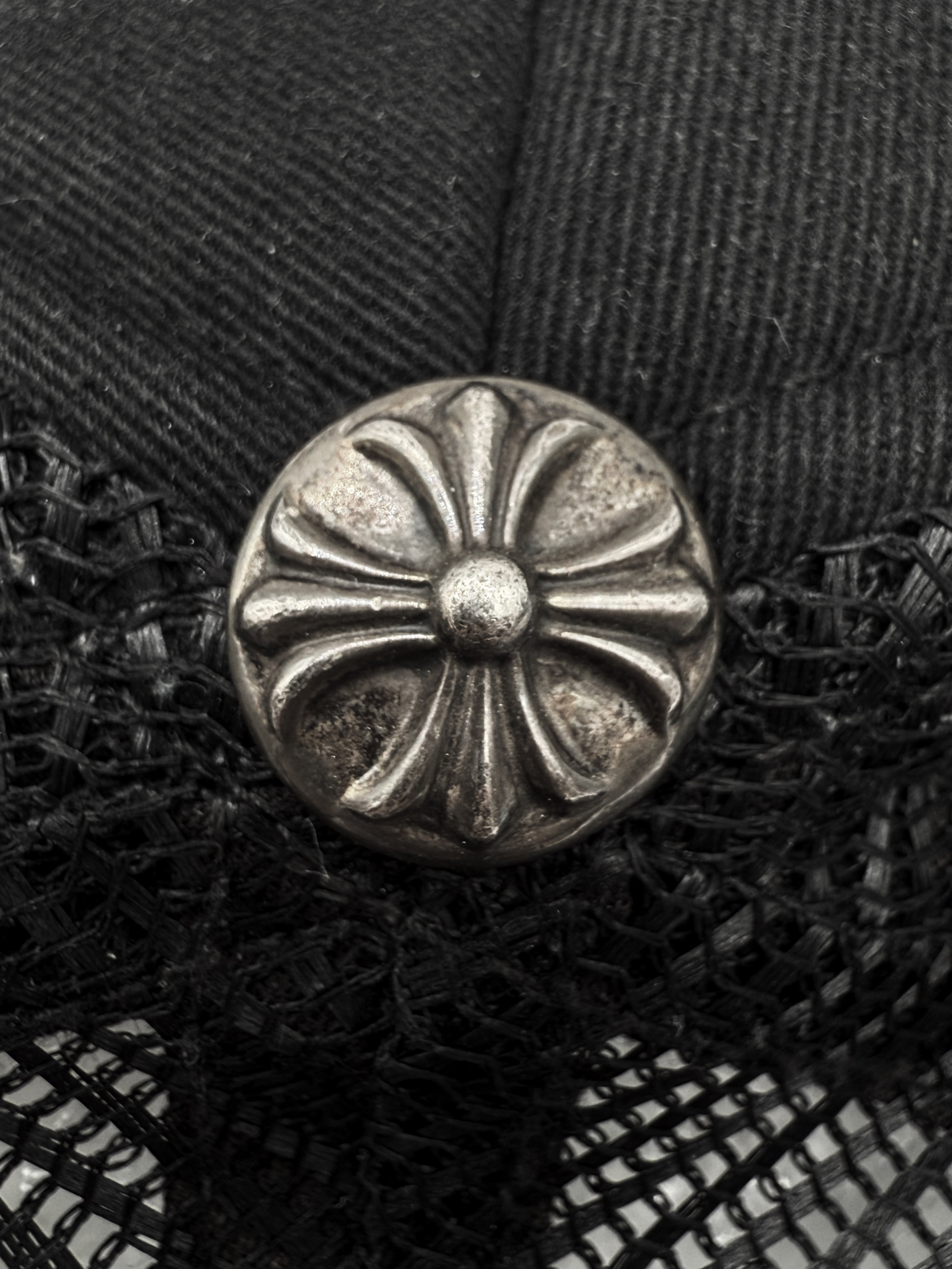 Chrome Hearts Honolulu Sun Faded ‘CH’ Mesh Trucker Hat