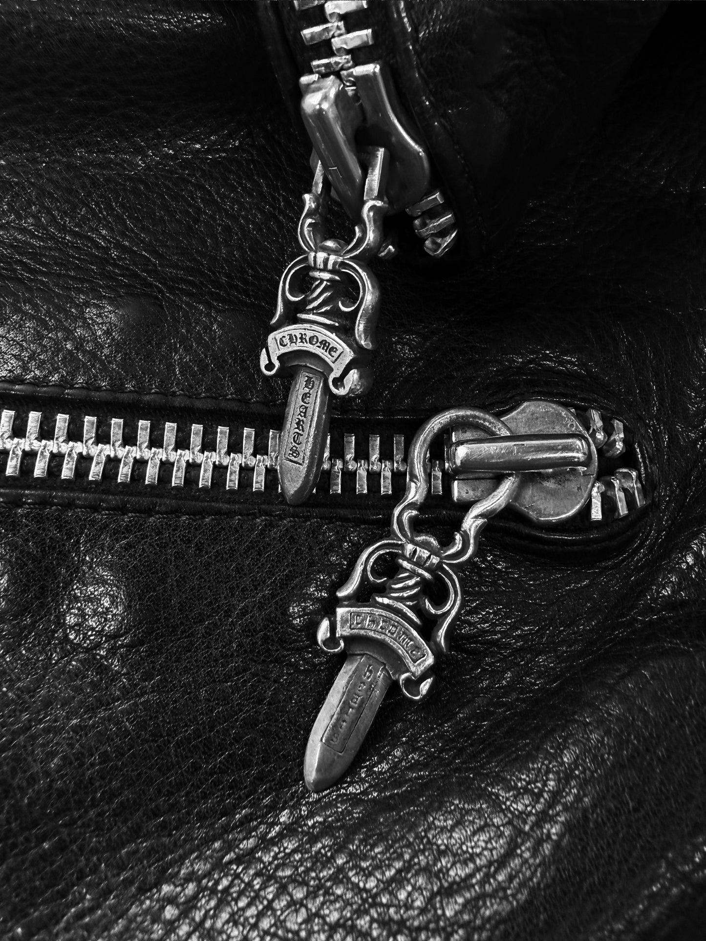 Chrome Hearts Baby Fat Cross Patch Leather Crossbody Bag