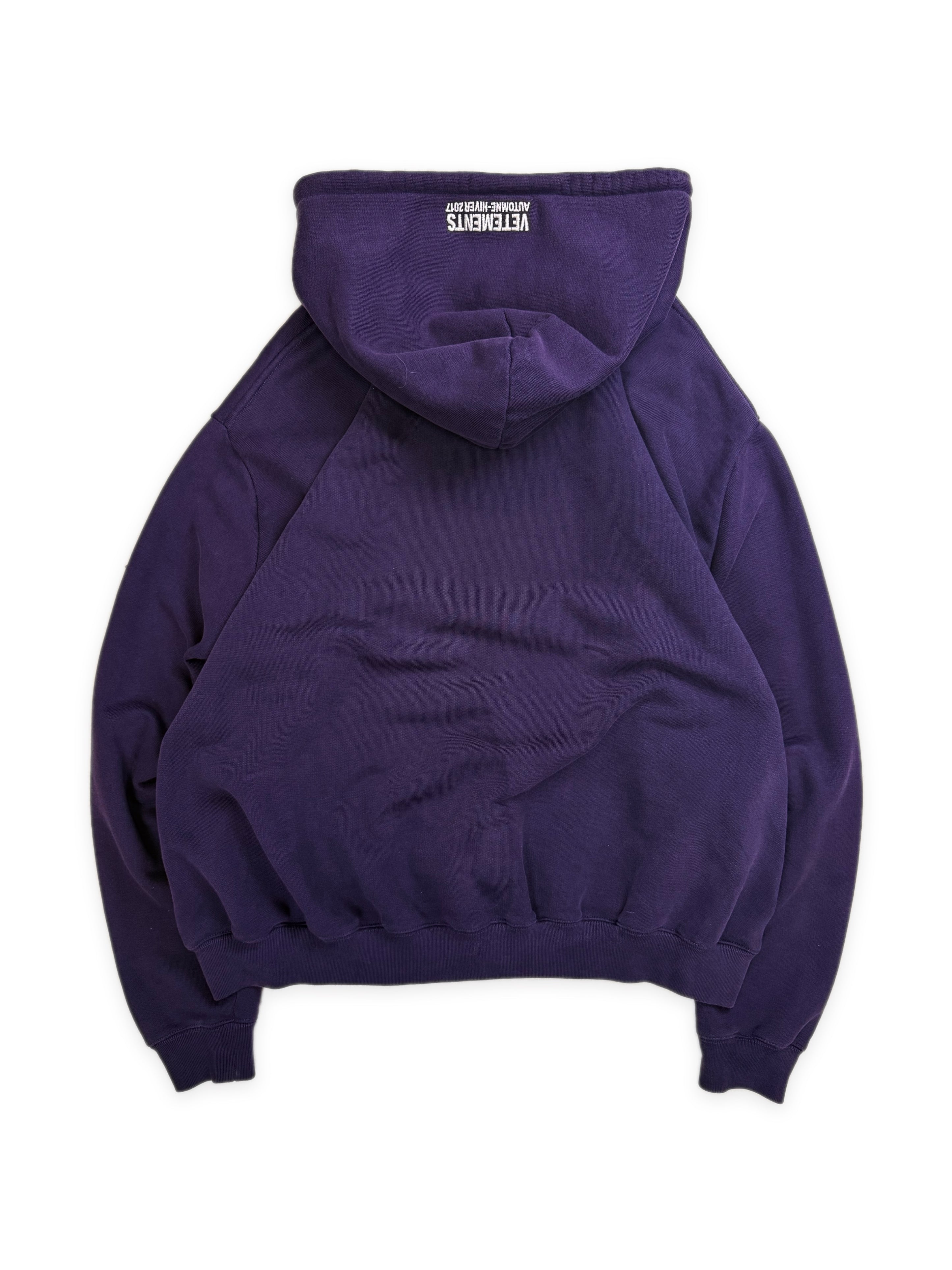 AW16 Vetements Homme ‘Sexual Fantasies’ Purple Slogan Hoodie