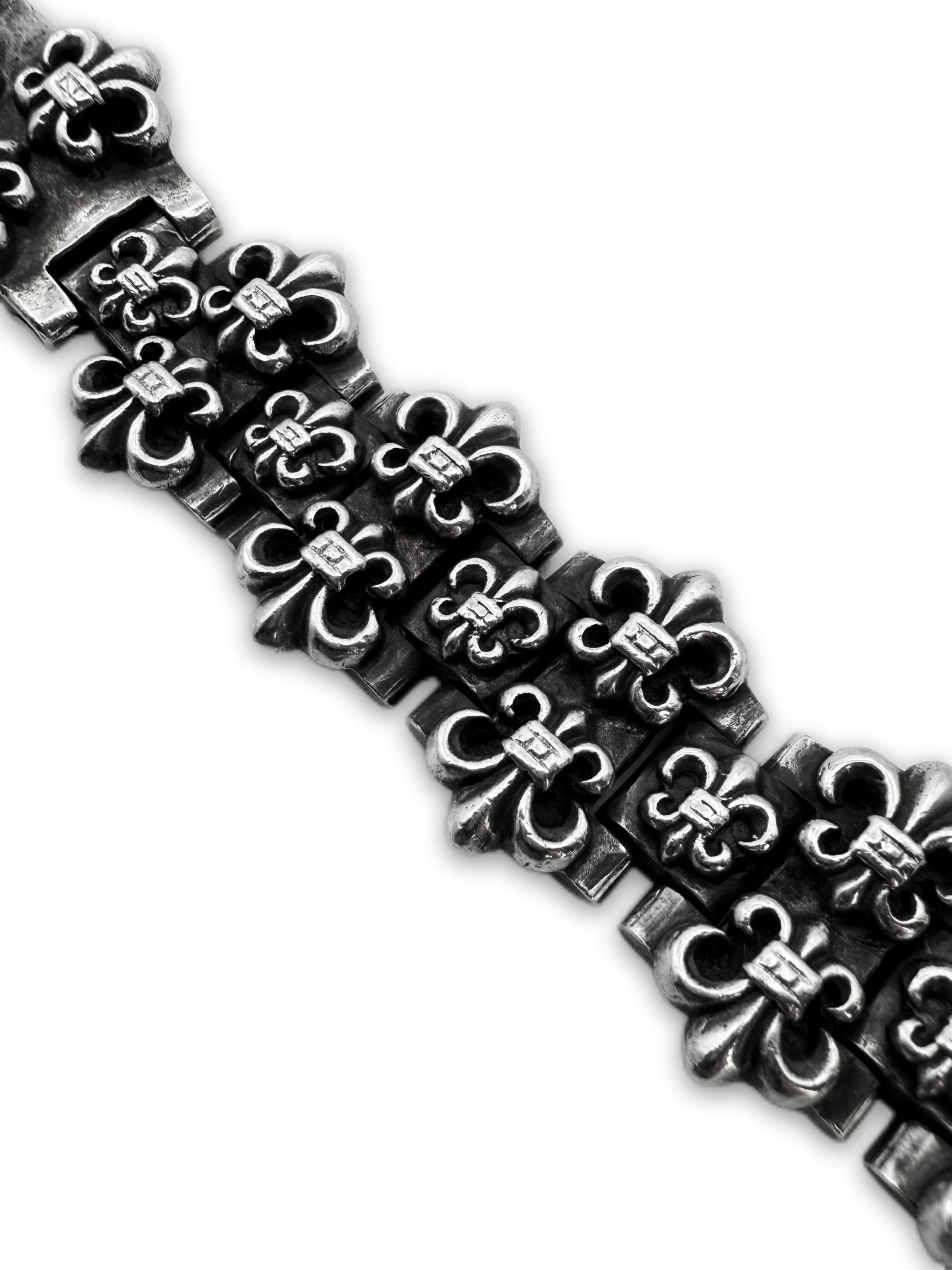 Chrome Hearts ‘Fleur’ H Link .925 Silver XL Bracelet