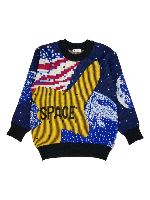 80’s Issey Sport “Space” Full Graphic Knitted Sweater