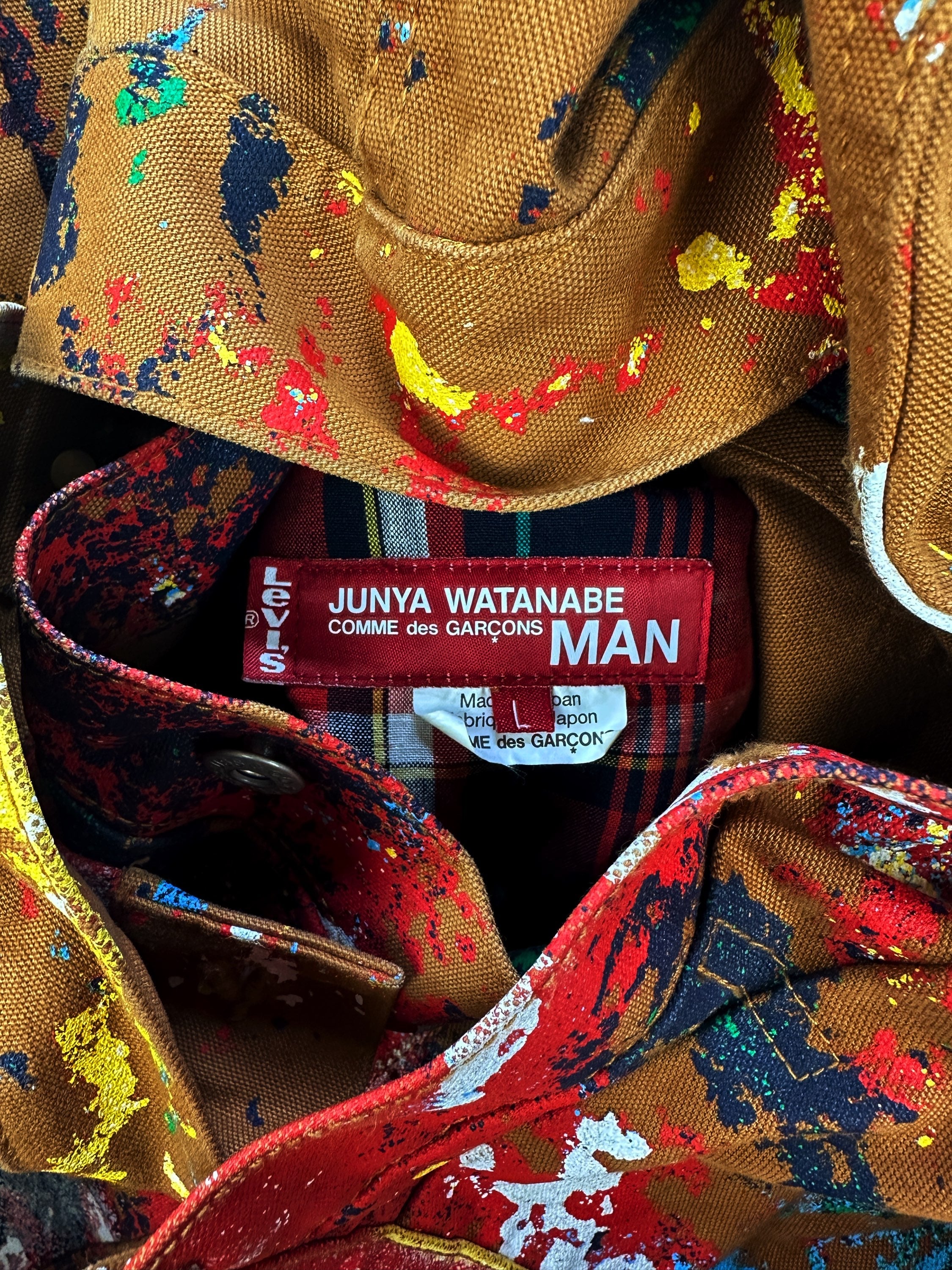 SS18 Junya Watanabe x Levi’s ‘Paint’ Back Buckle Trucker Jacket