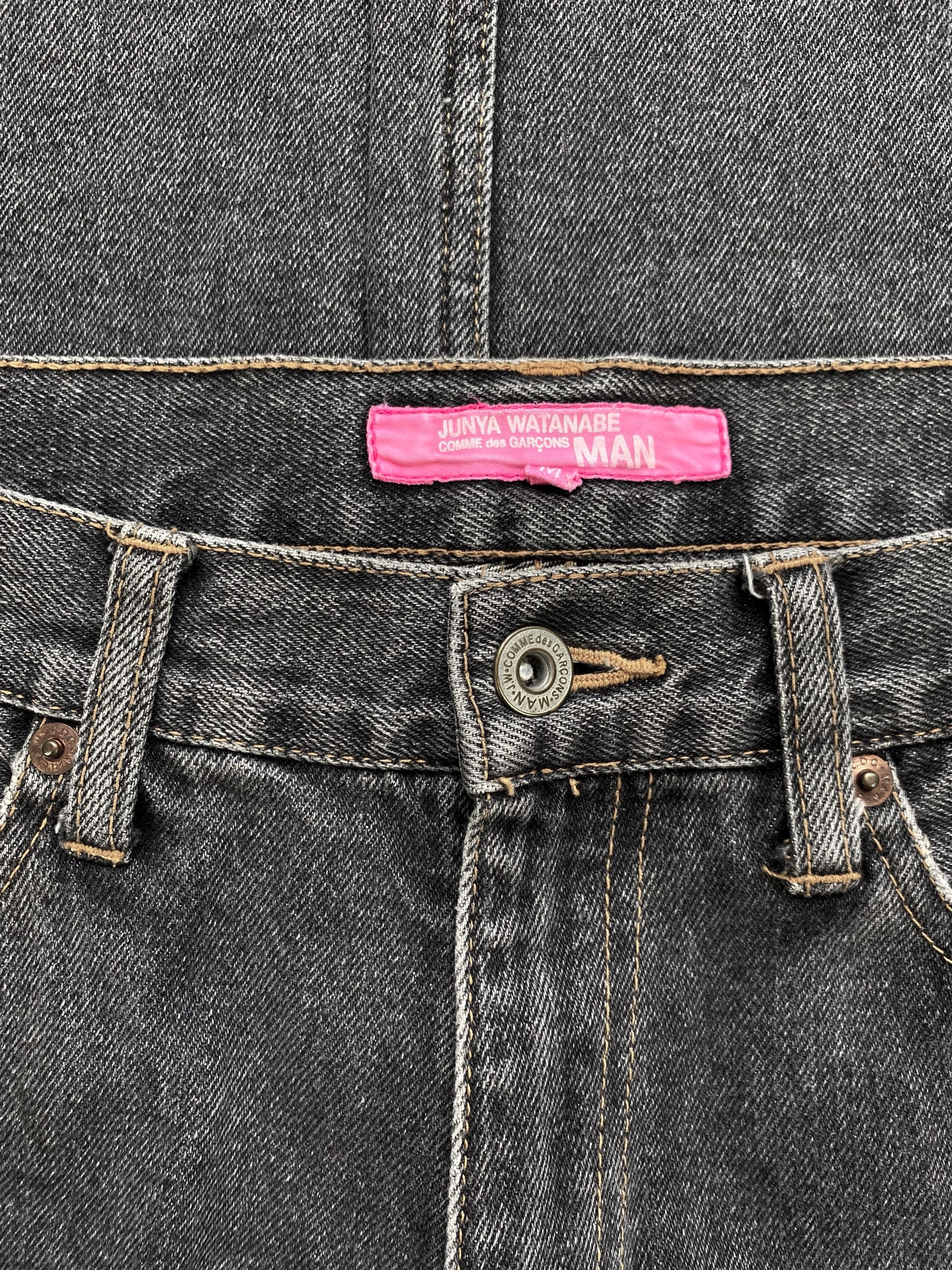 SS04 Junya Watanabe Stone Wash Slate Grey Denim Jeans