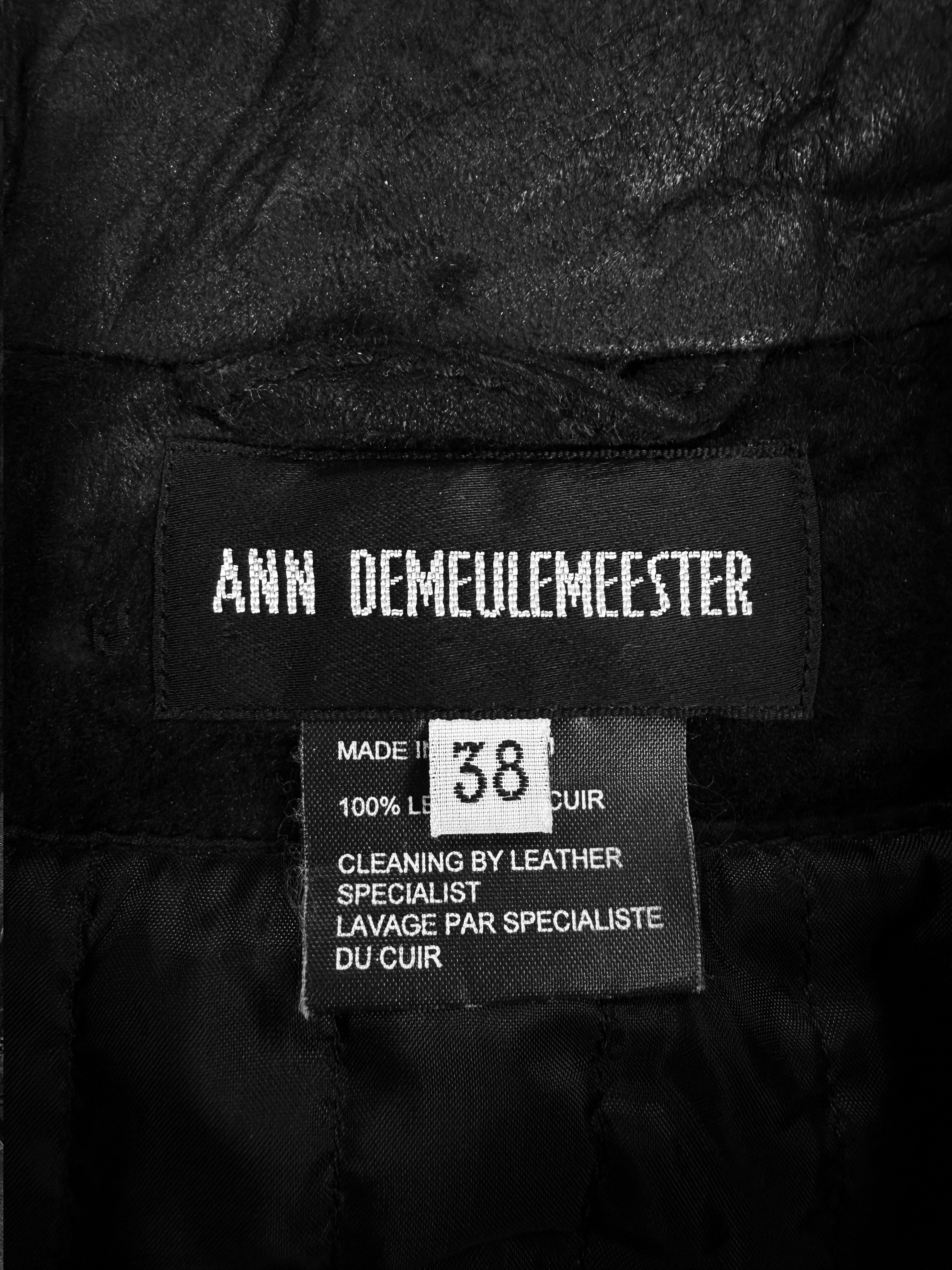 AW02 Ann Demeulemeester Pony Hair Tassel Black Full-zip Jacket