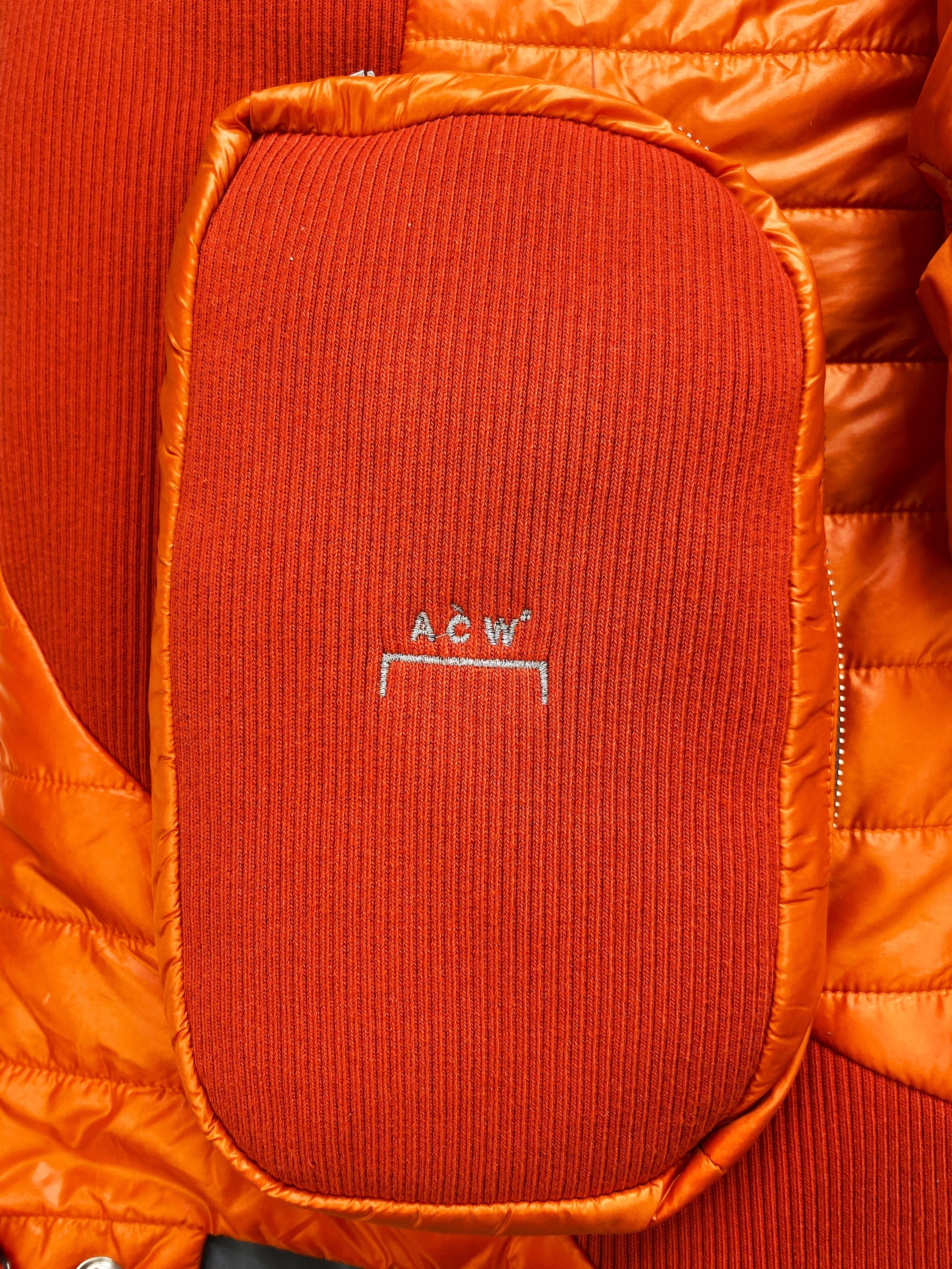 A Cold Wall 3D Cargo Pocket Padded Asymmetric Orange Vest