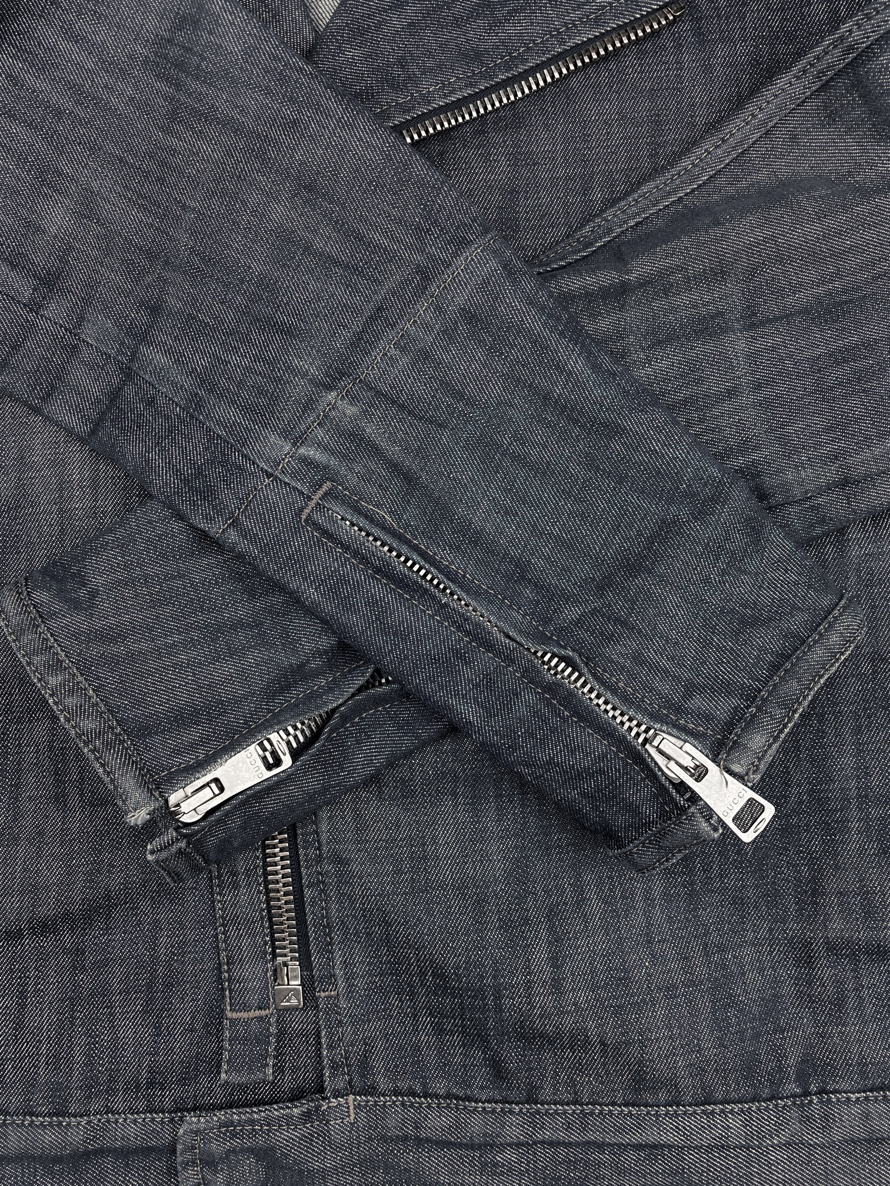 Gucci Coarse Denim Perfecto Biker Jacket