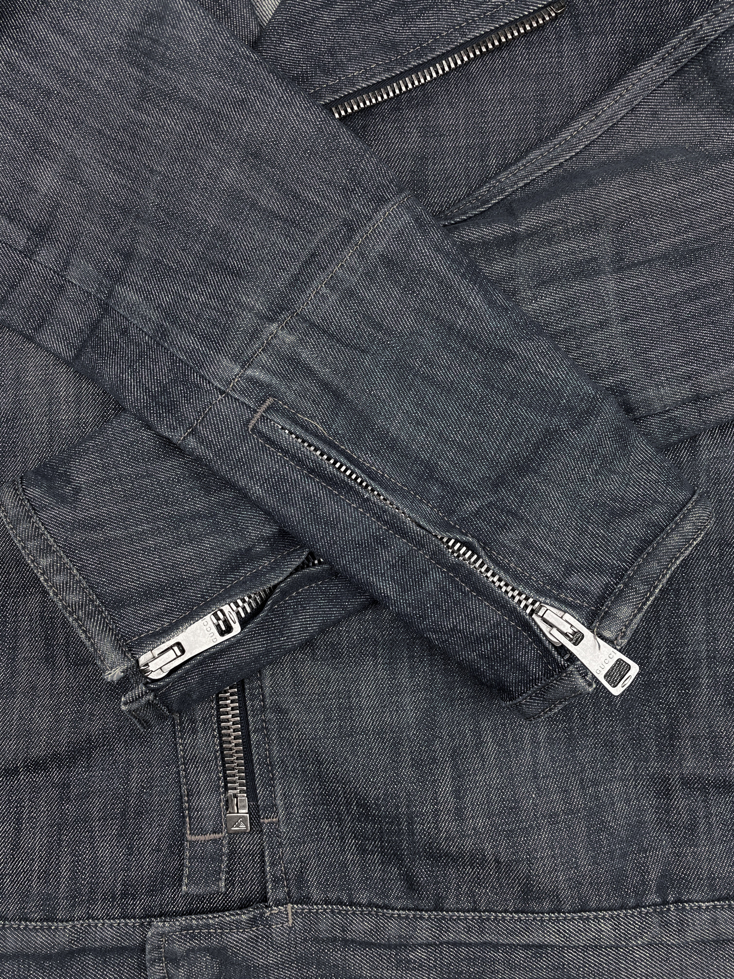 Gucci Coarse Denim Perfecto Biker Jacket