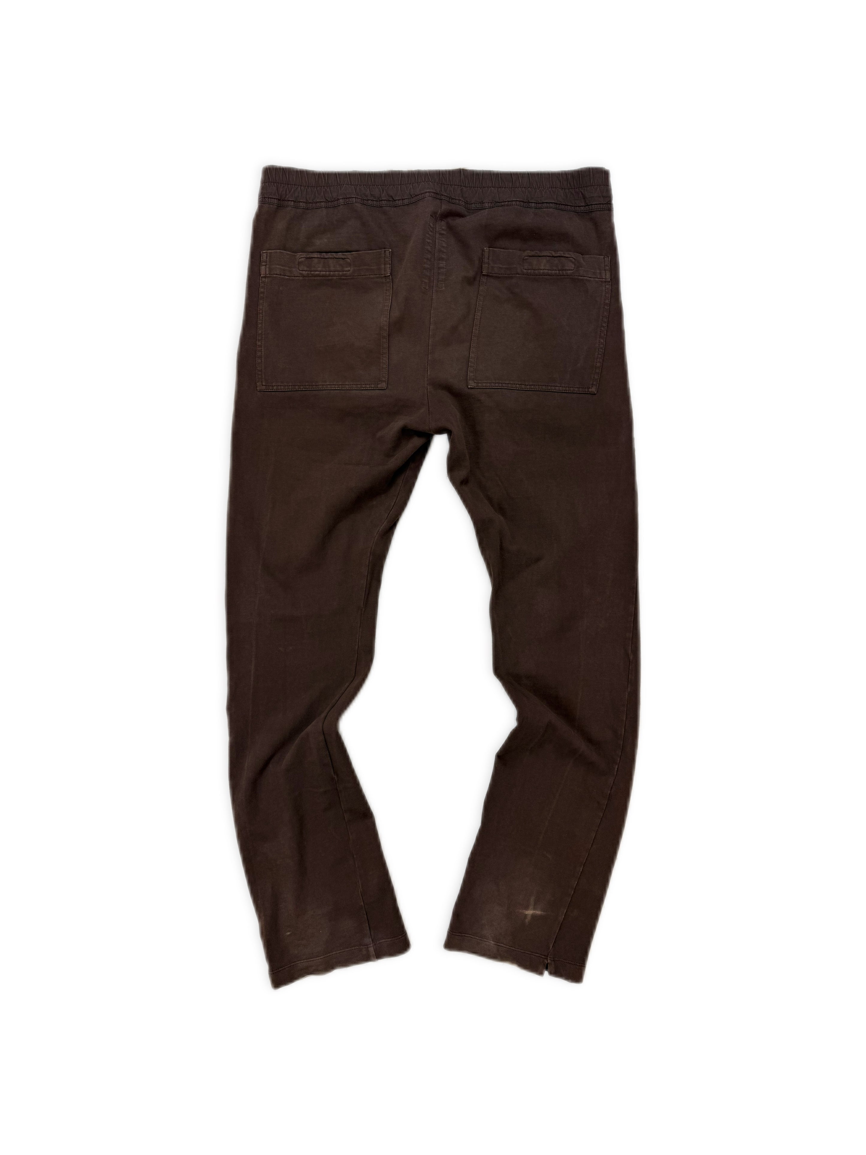 AW14 Rick Owens Brown Berlin Side Zip Sweat Pants