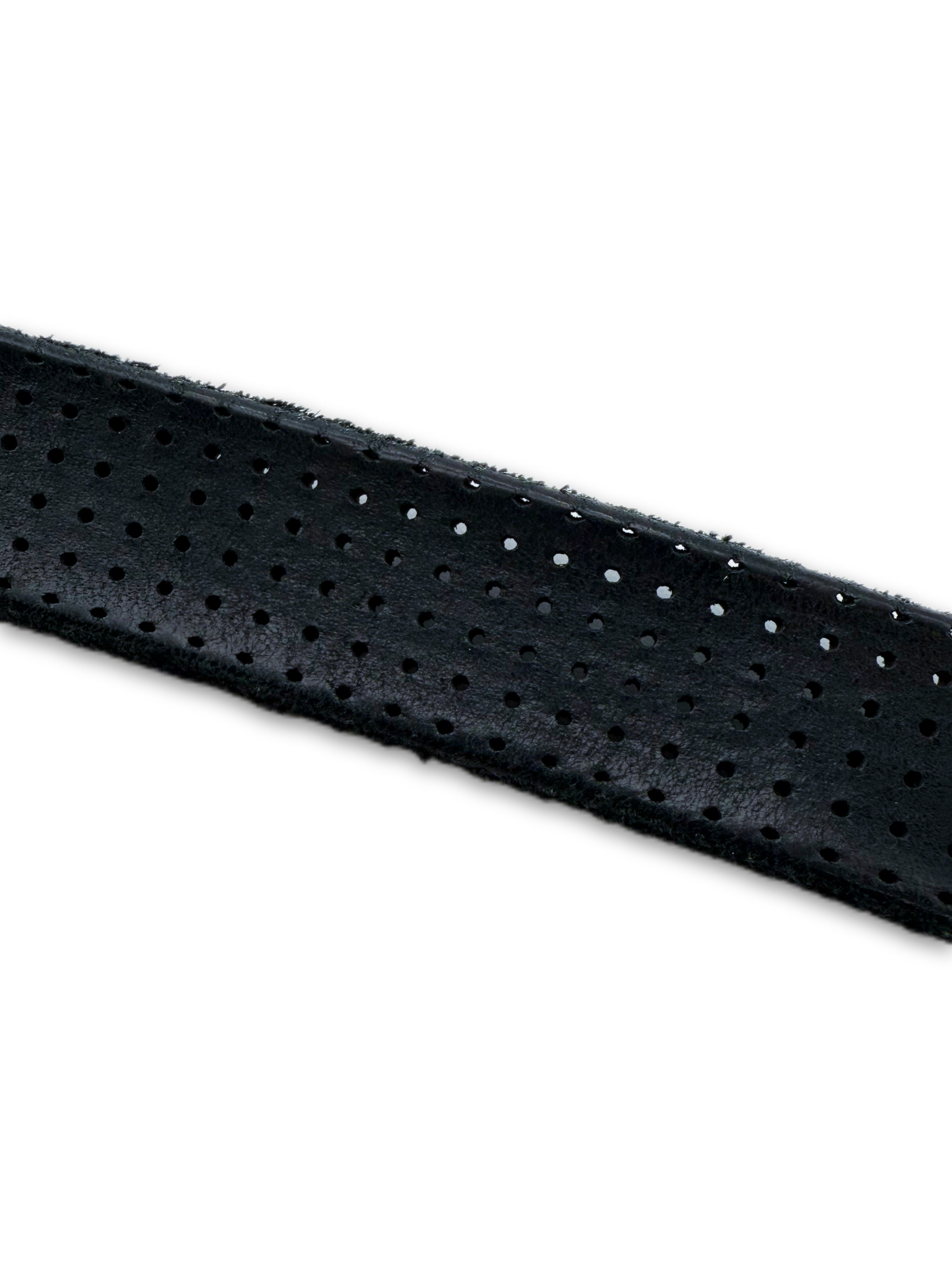 Carol Christian Poell ‘Double Buckle’ Navy Perforated Leather Belt